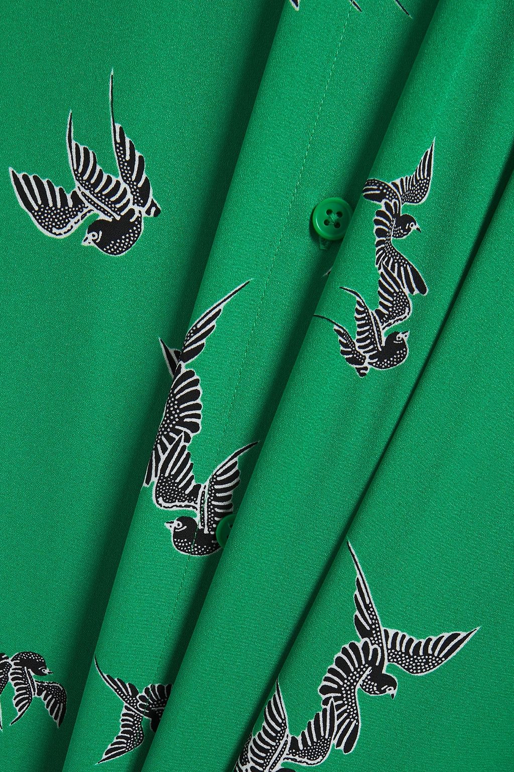 DIANE VON FURSTENBERG Printed crepe maxi shirt dress