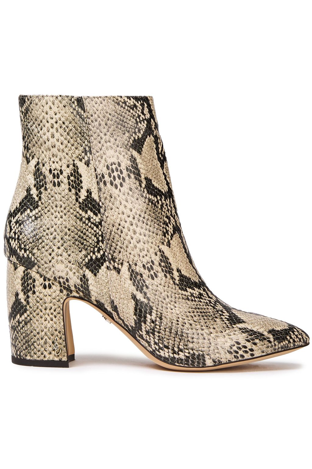 Hilty snake-effect leather ankle boots 