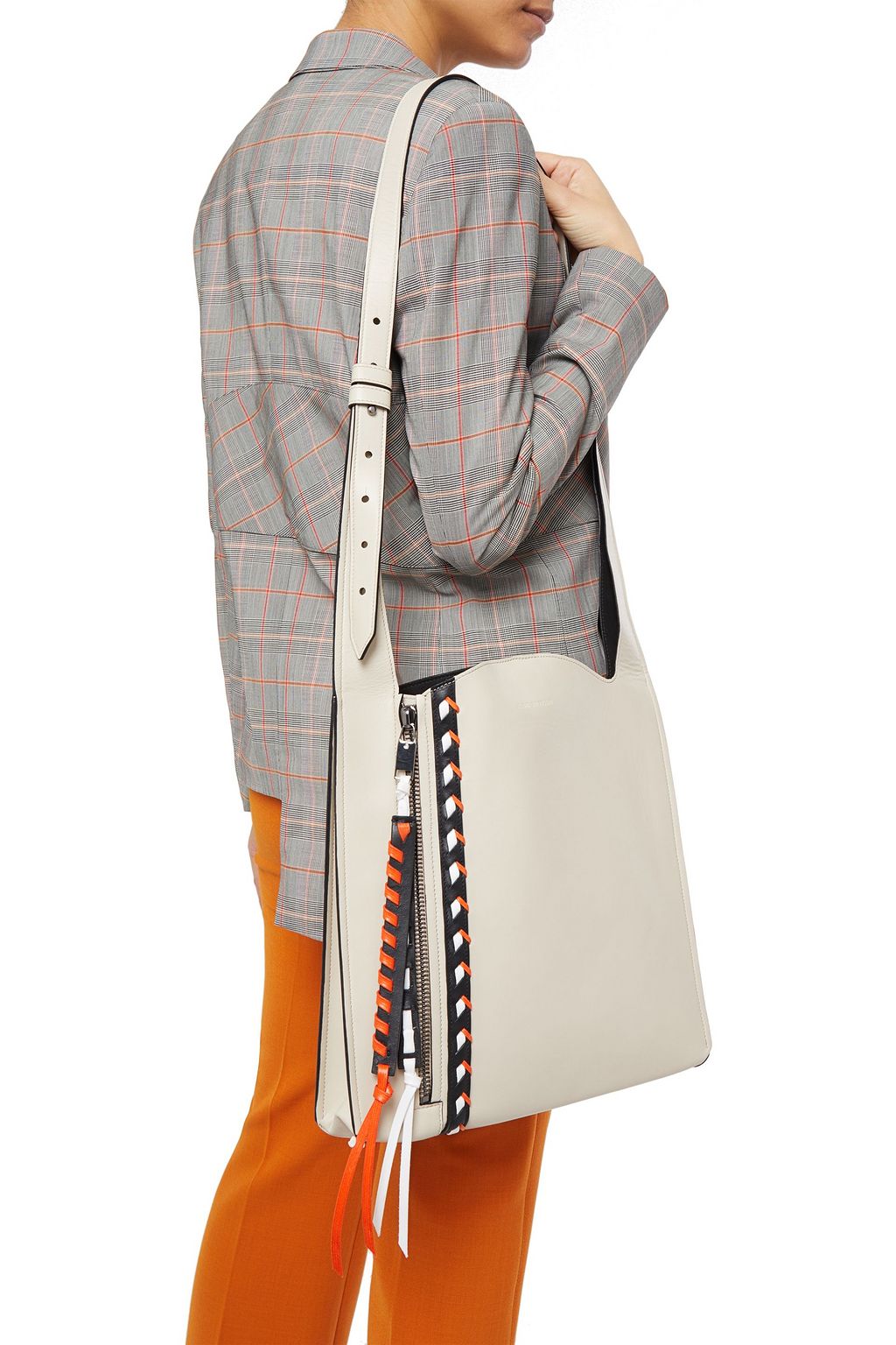 ELENA GHISELLINI Estia Small whipstitched leather shoulder bag