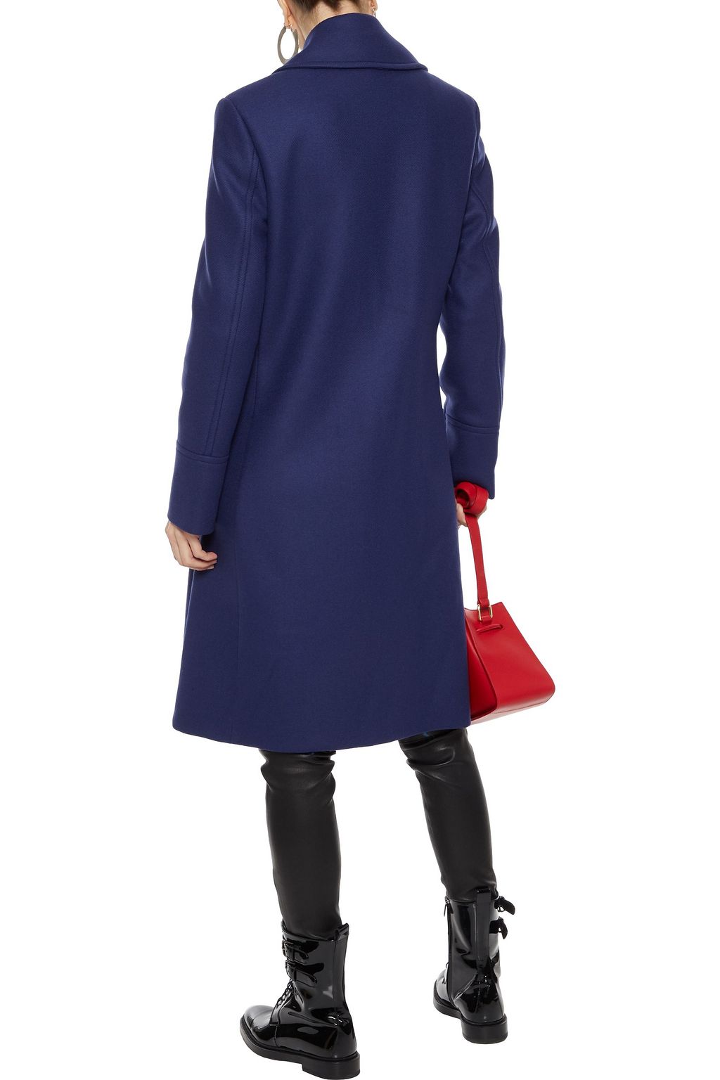 LOVE MOSCHINO Double-breasted wool-blend twill coat
