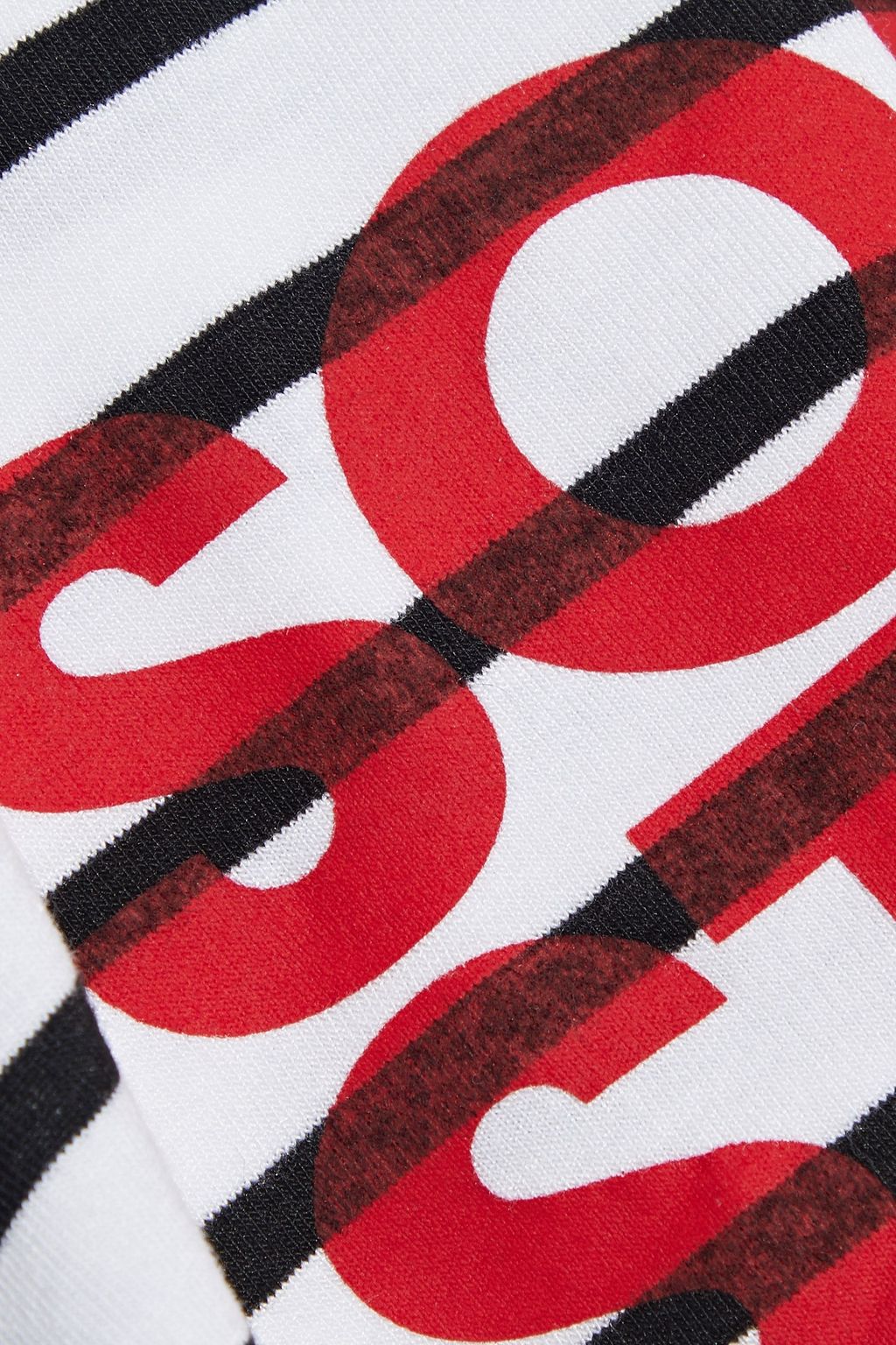 SOLID & STRIPED Embroidered ribbed cotton-blend jersey top