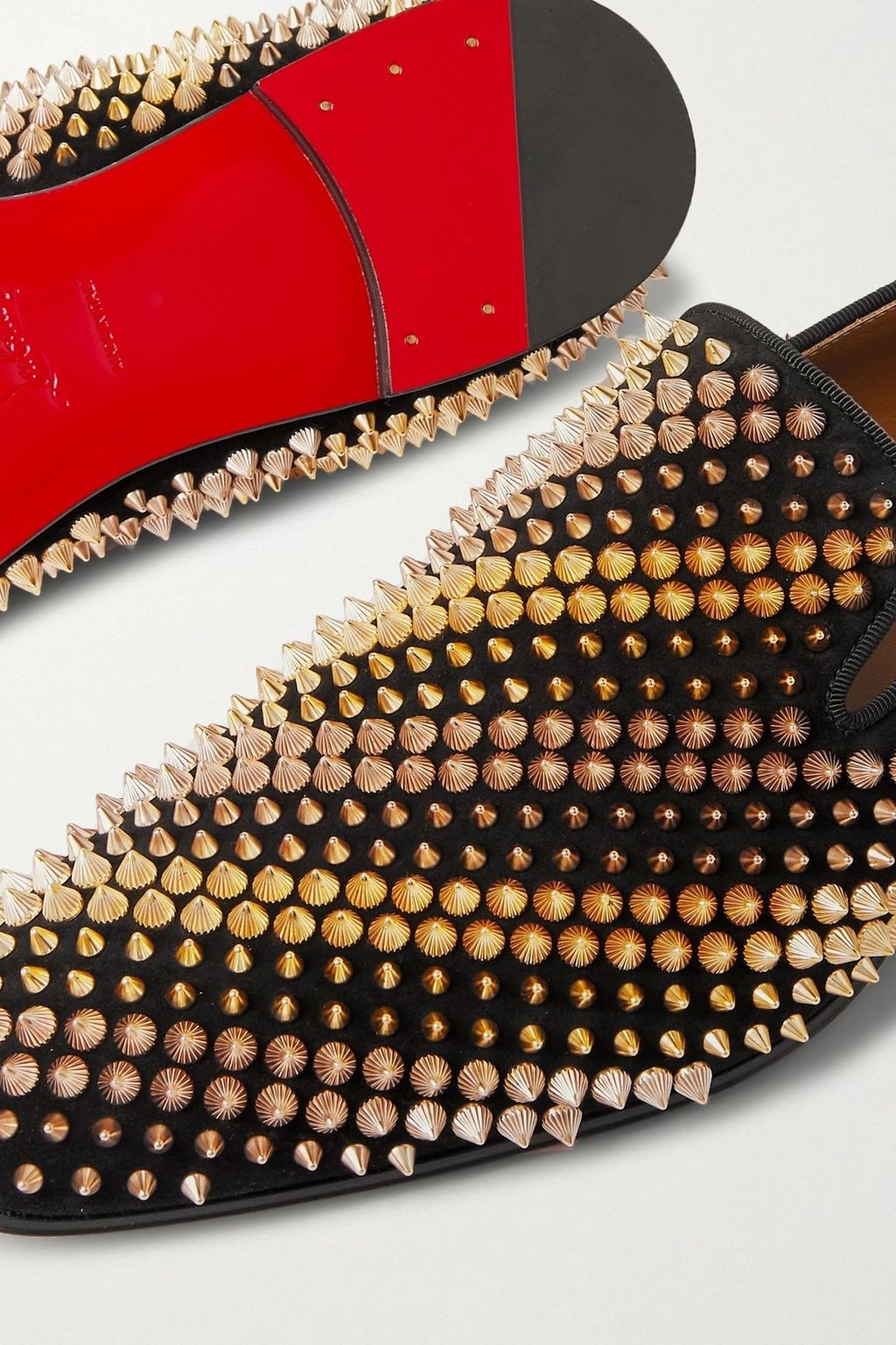CHRISTIAN LOUBOUTIN Studded suede loafers