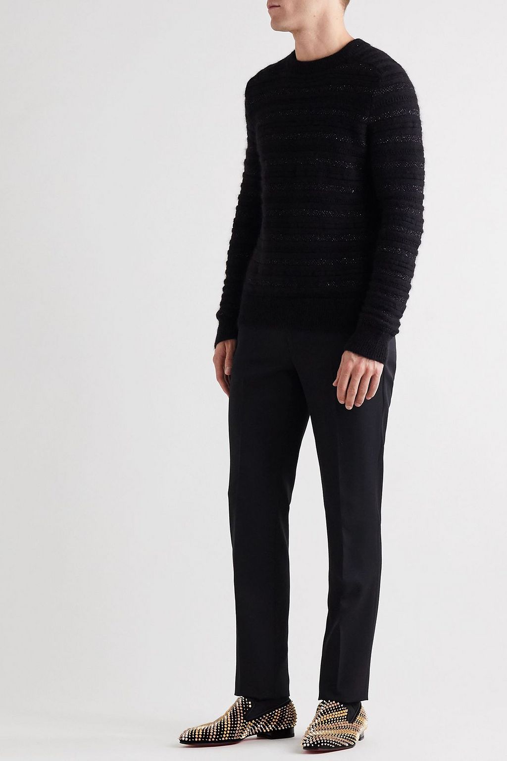 CHRISTIAN LOUBOUTIN Studded suede loafers