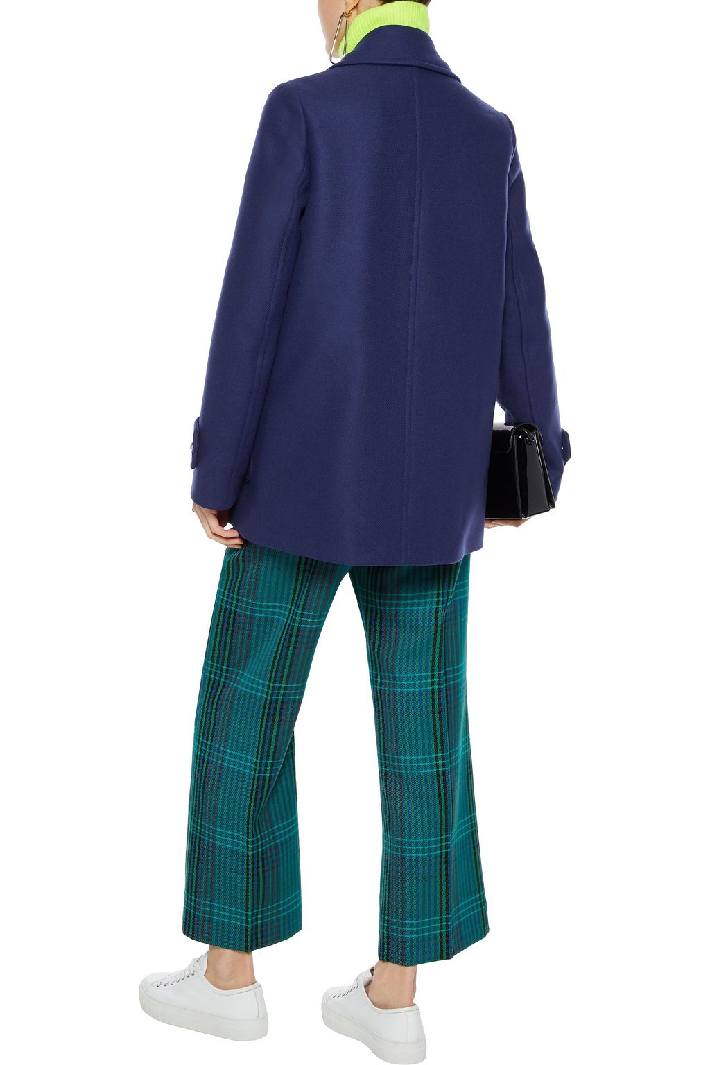 LOVE MOSCHINO Double-breasted wool-blend twill coat