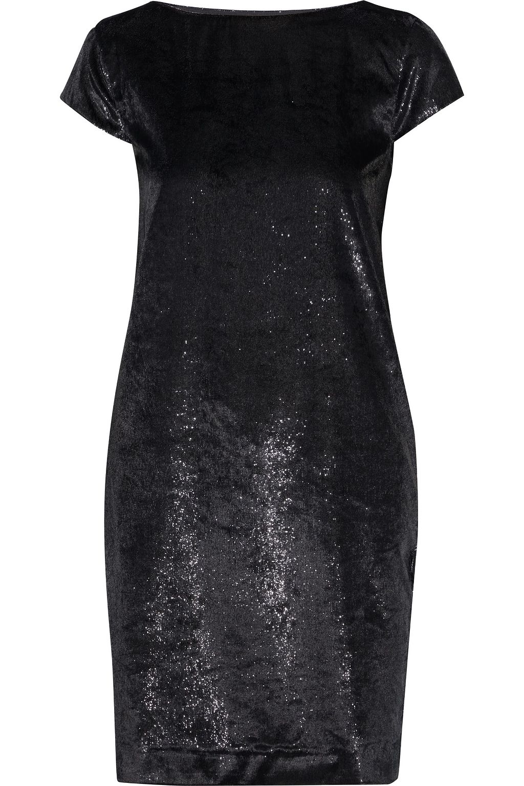 metallic velvet dress