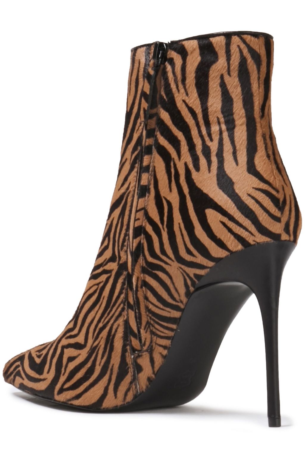 ALICE + OLIVIA Celyn zebra-print calf hair ankle boots