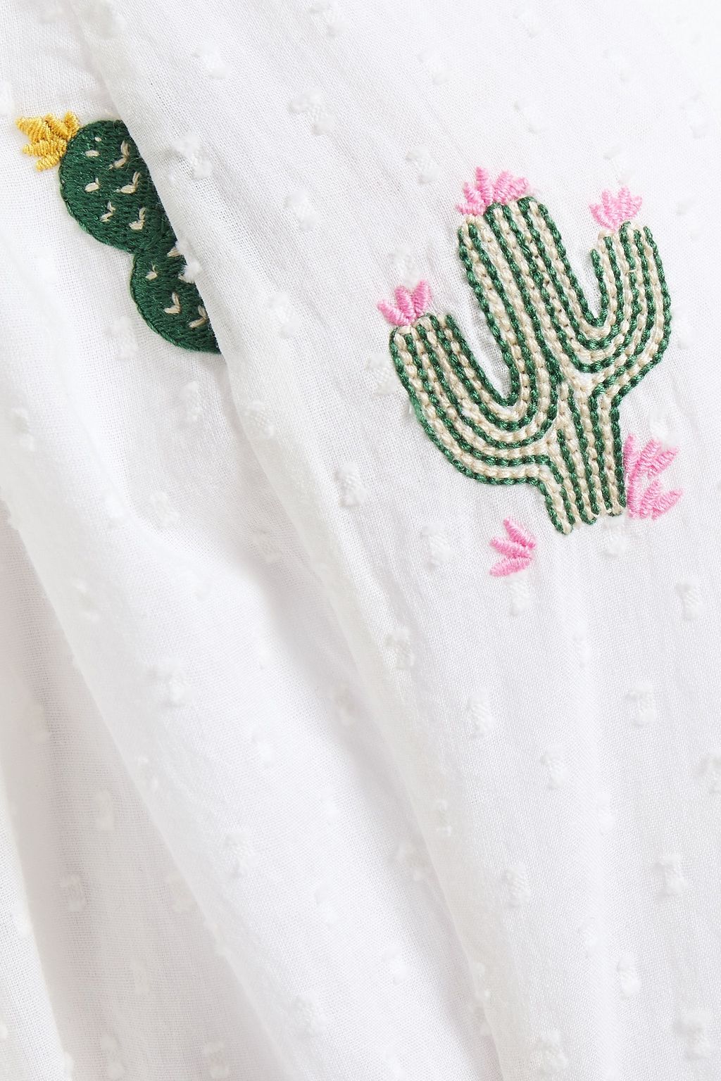 WE ARE LEONE Embroidered fil-coupé cotton maxi dress
