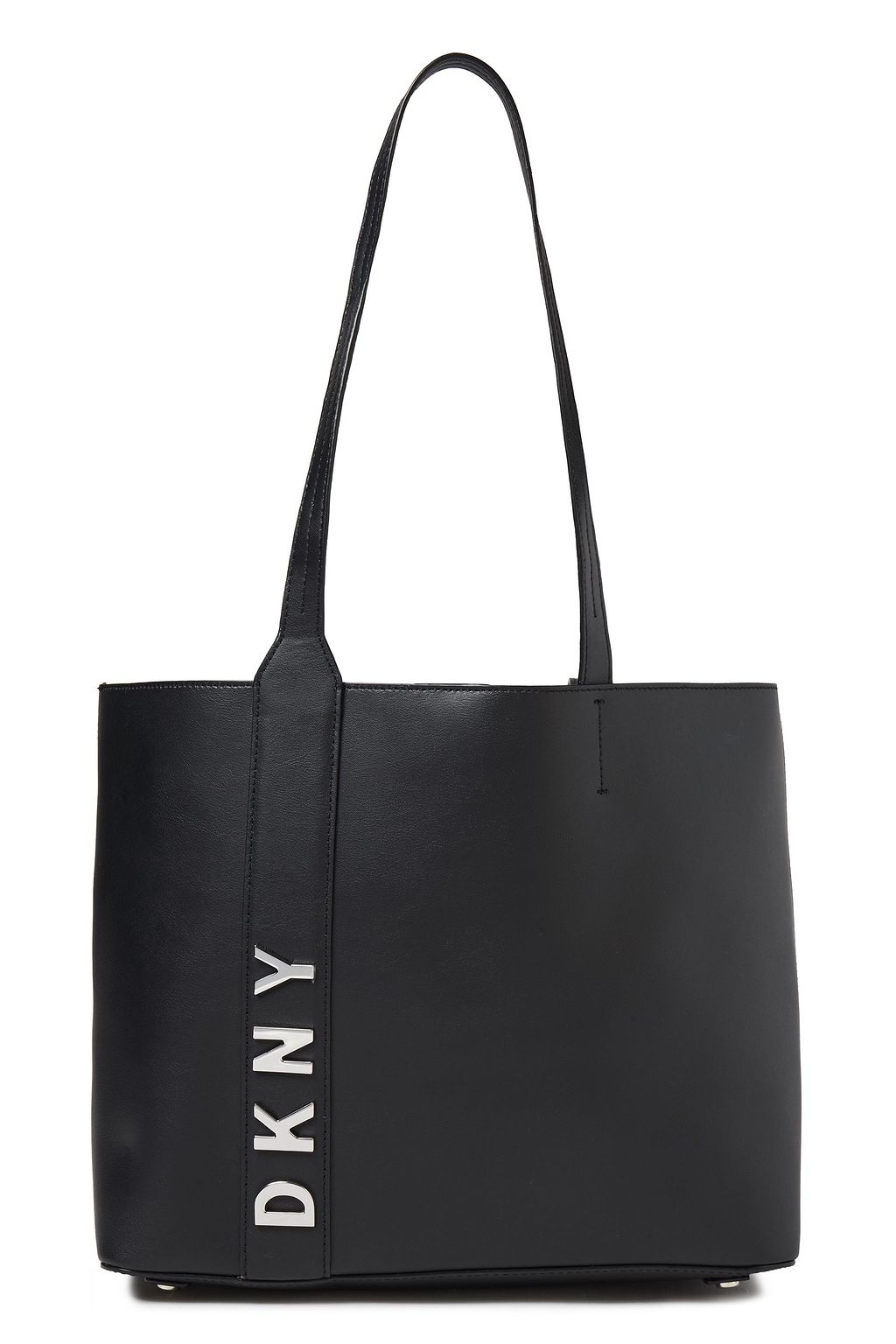 dkny black leather tote