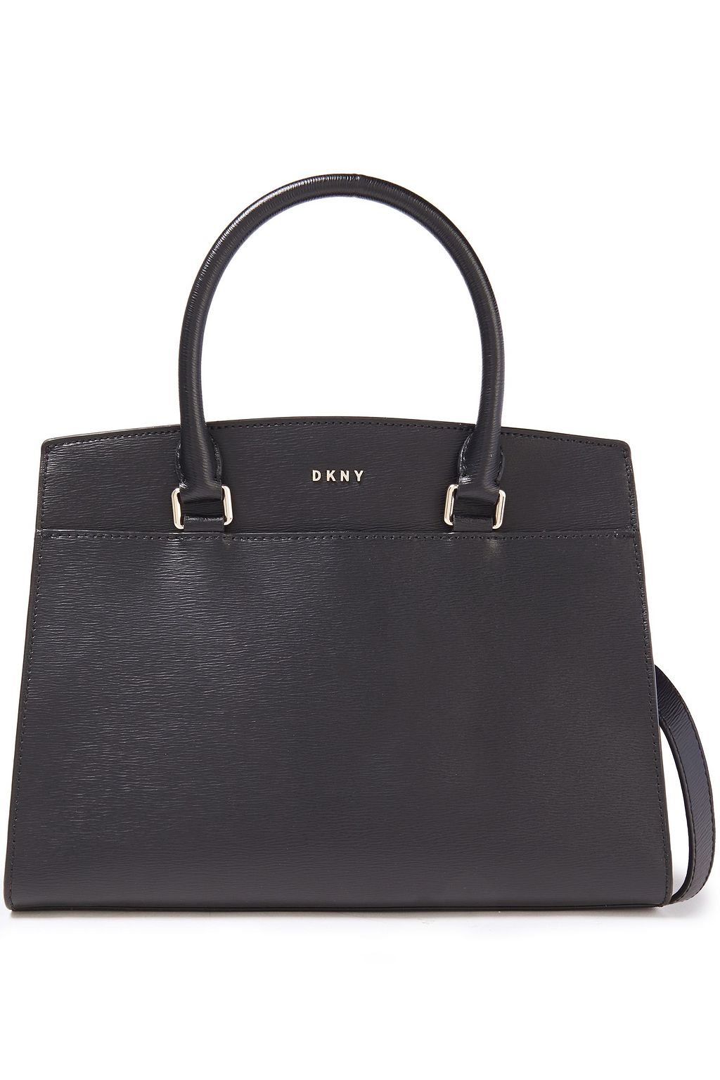 dkny black leather tote