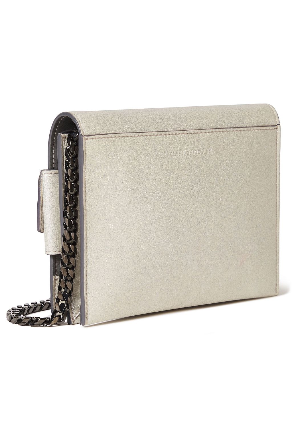 ELENA GHISELLINI Nina glittered leather clutch