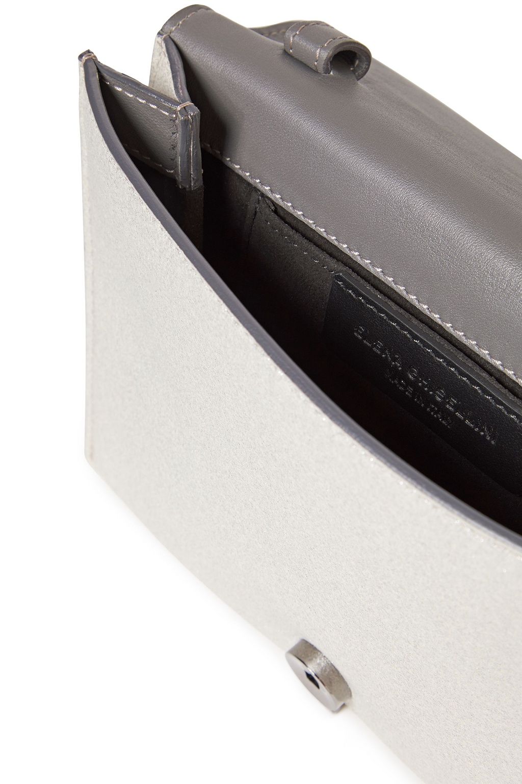 ELENA GHISELLINI Nina glittered leather clutch