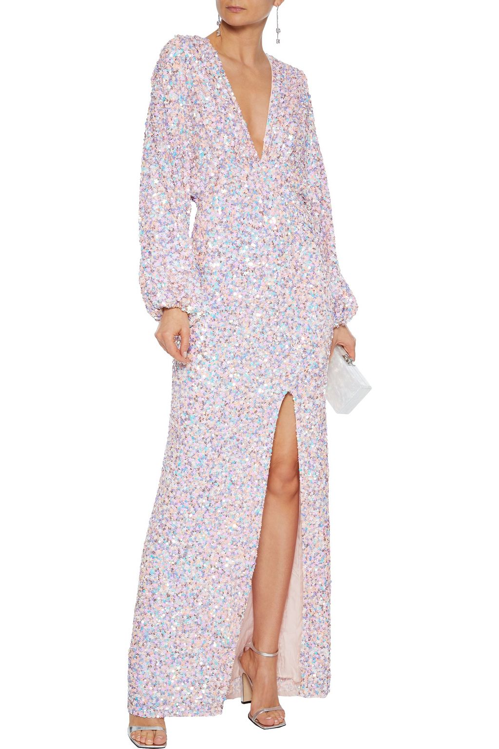RETROFÊTE Camille sequined chiffon maxi dress