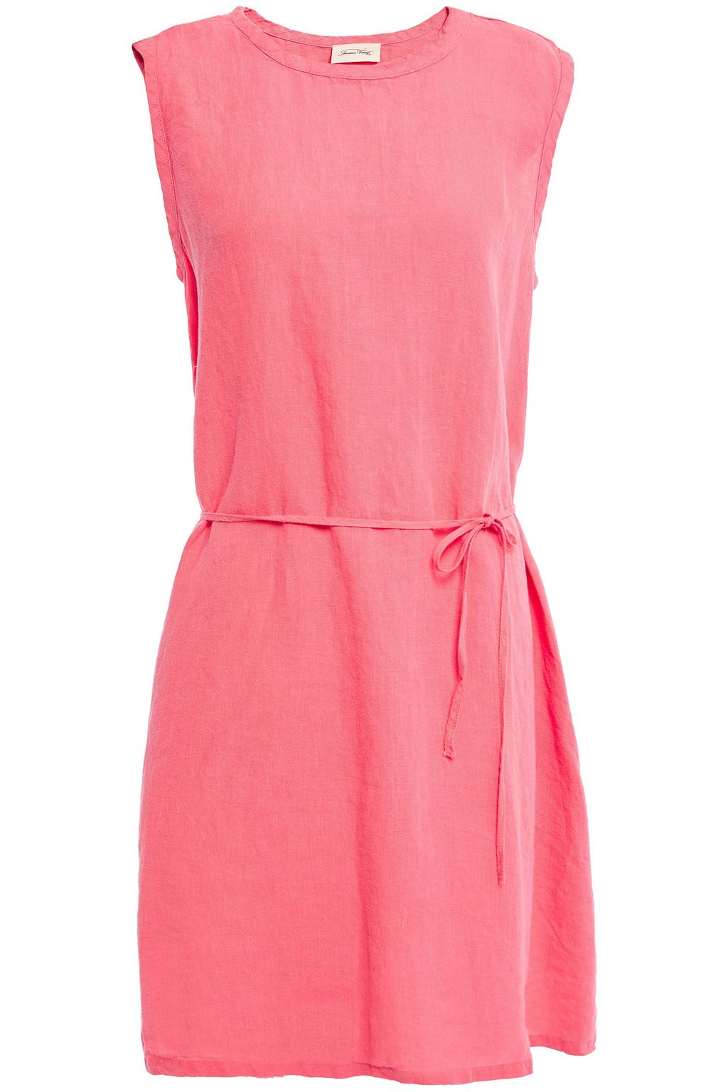 belted linen dress