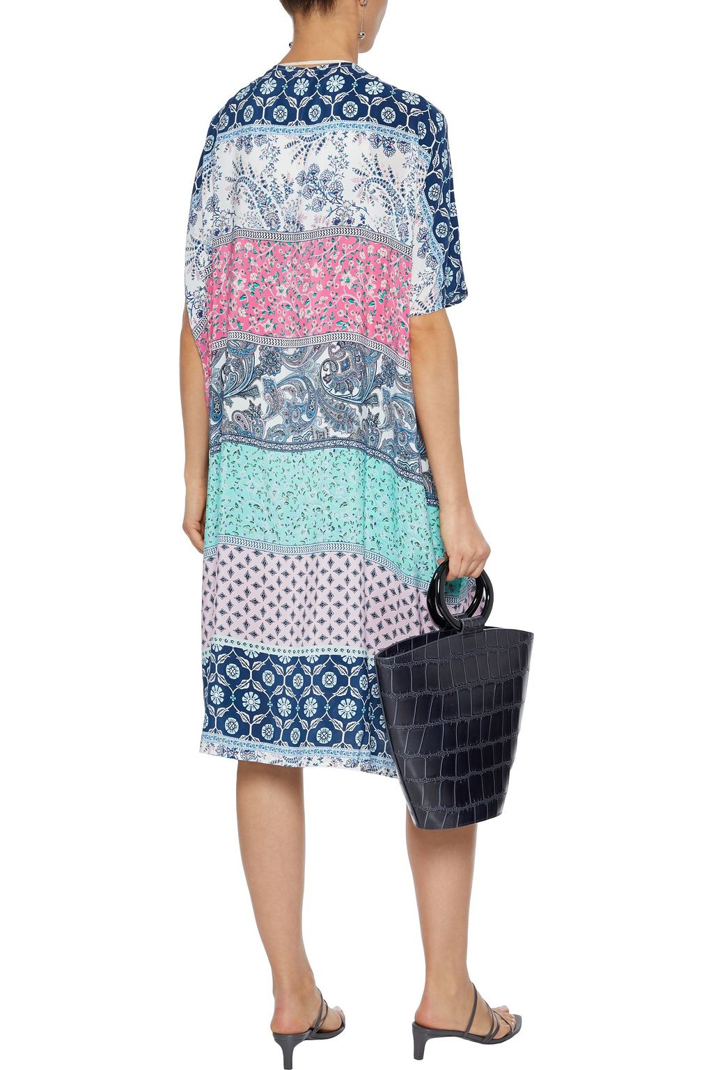 TIGERLILY Noelani printed silk crepe de chine kimono