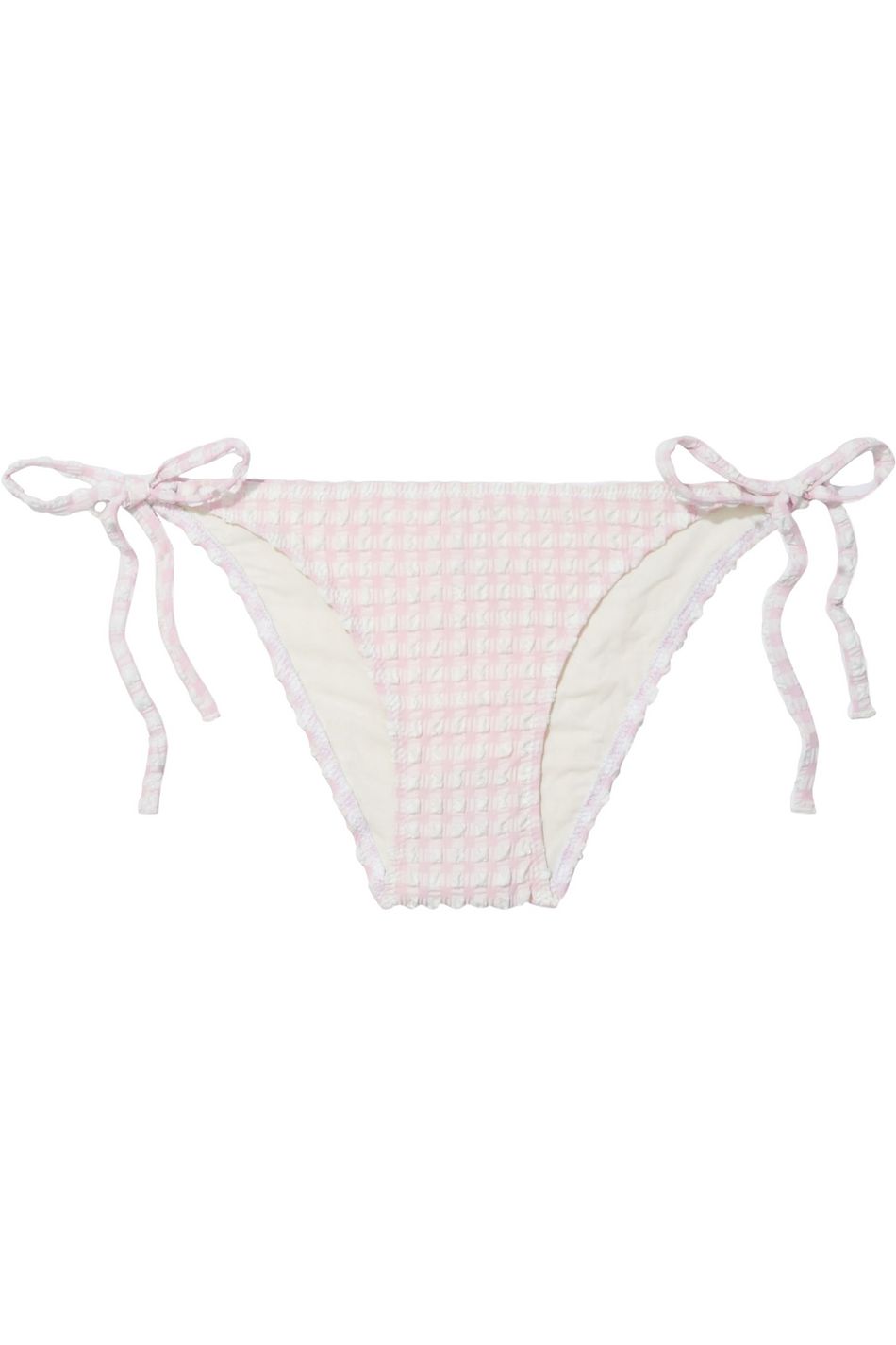 pink and white gingham bikini