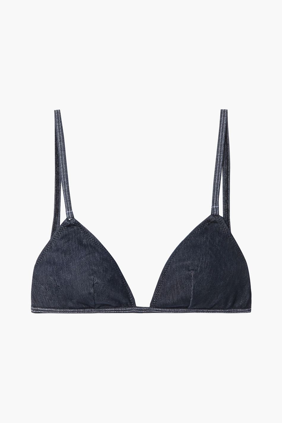 denim triangle bikini