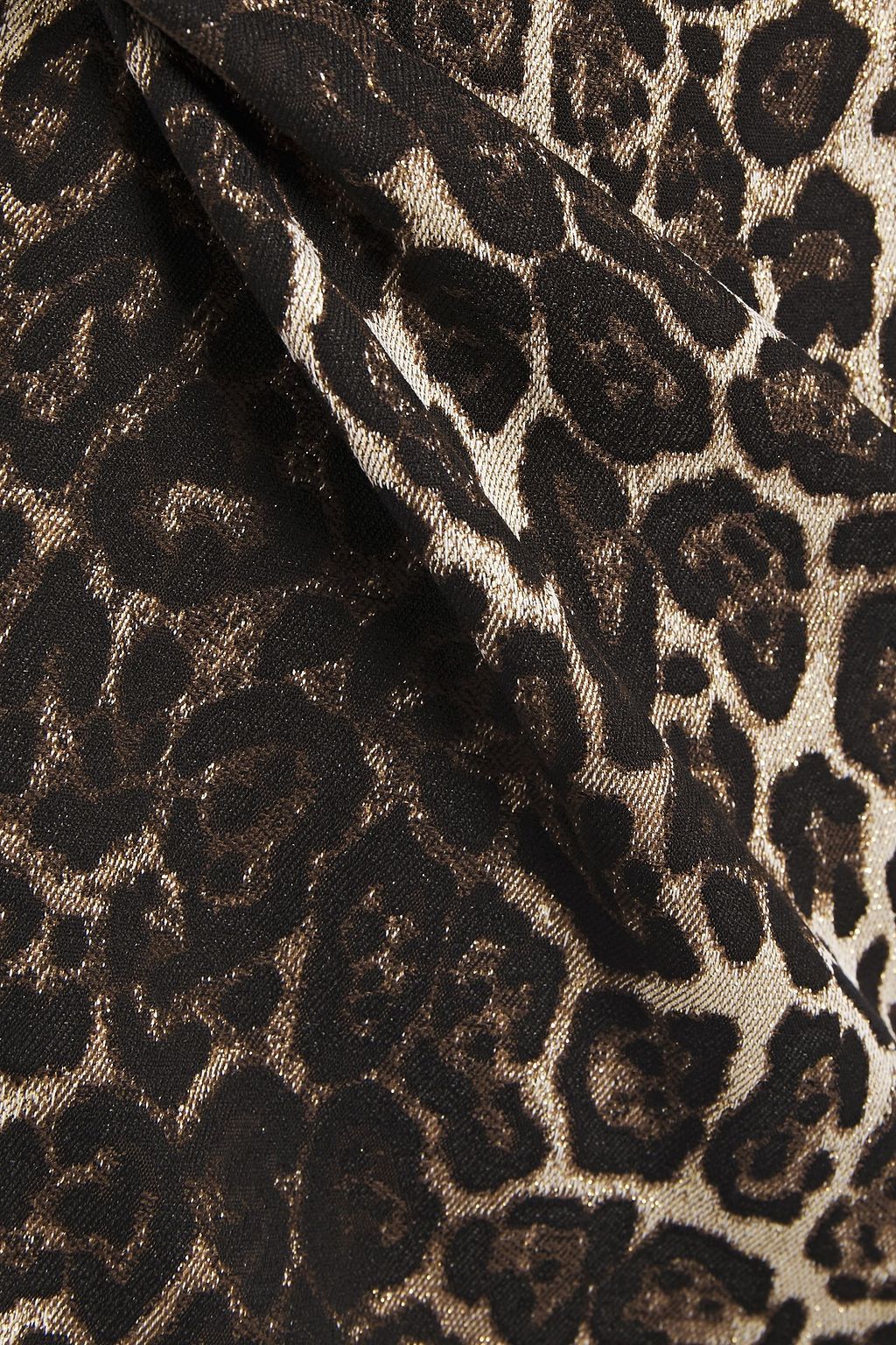 ALICE + OLIVIA Elana metallic cotton-blend leopard-jacquard mini skirt