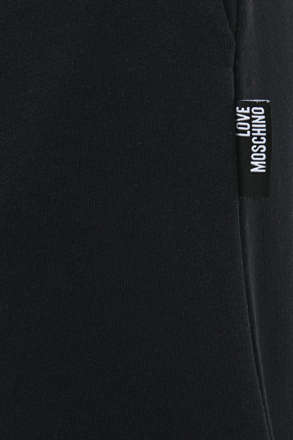 LOVE MOSCHINO Printed color-block French cotton-terry track pants