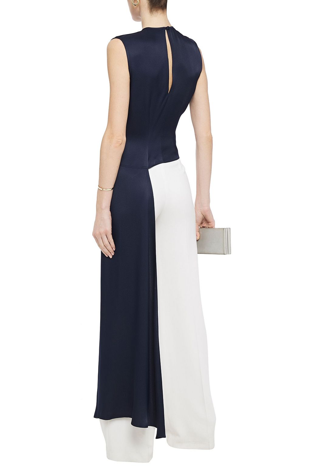 LES HÉROÏNES BY VANESSA COCCHIARO Twisted draped satin-crepe top