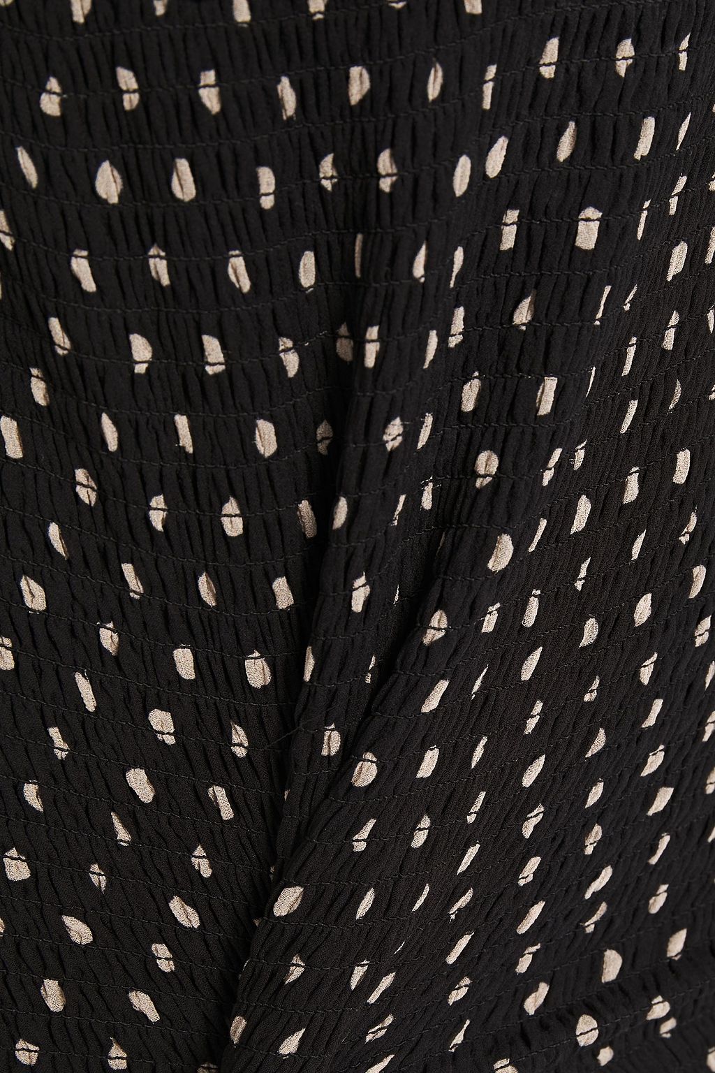 NICHOLAS Shirred polka-dot silk-crepe mini dress