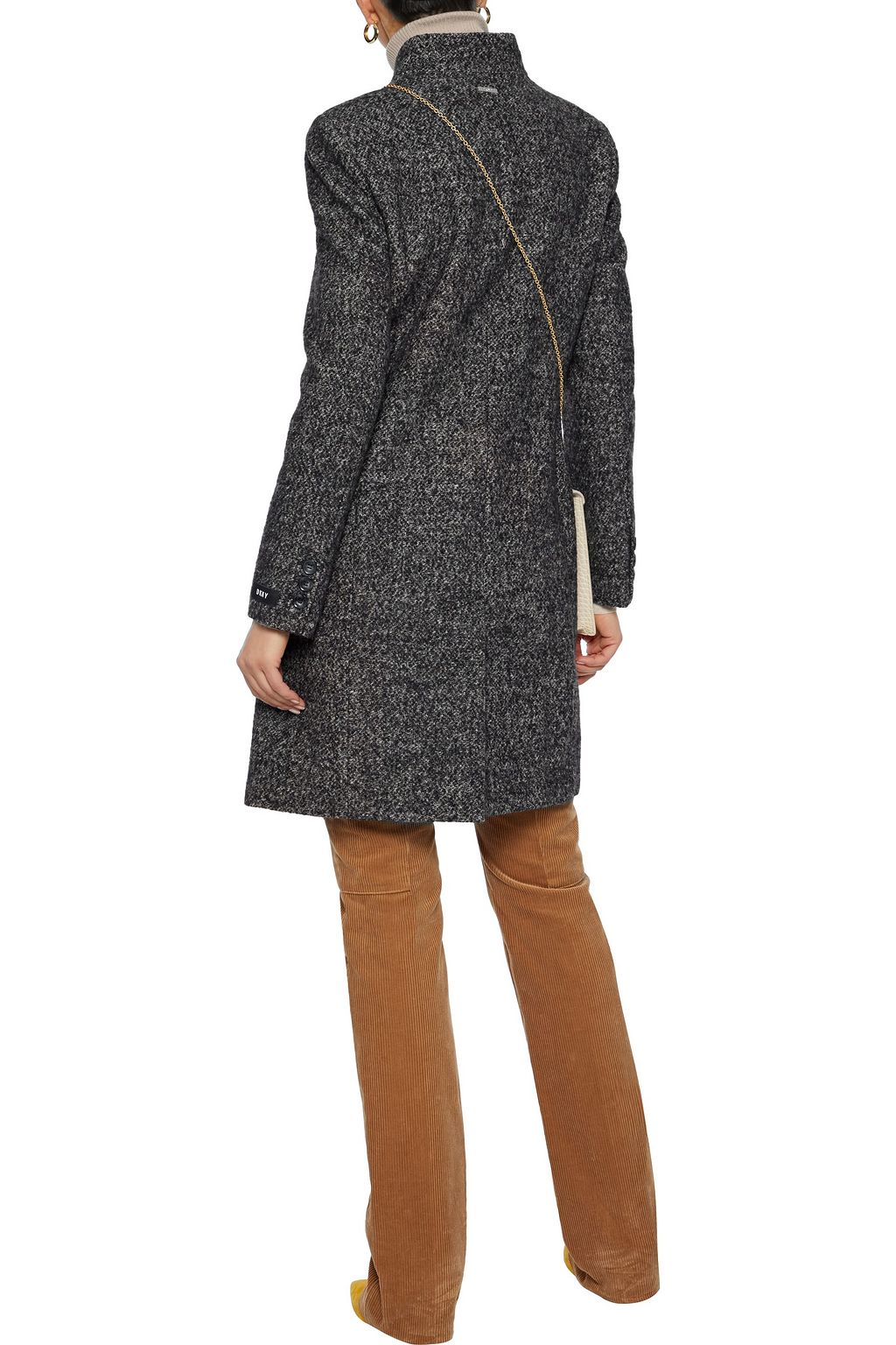 DKNY Mélange tweed coat