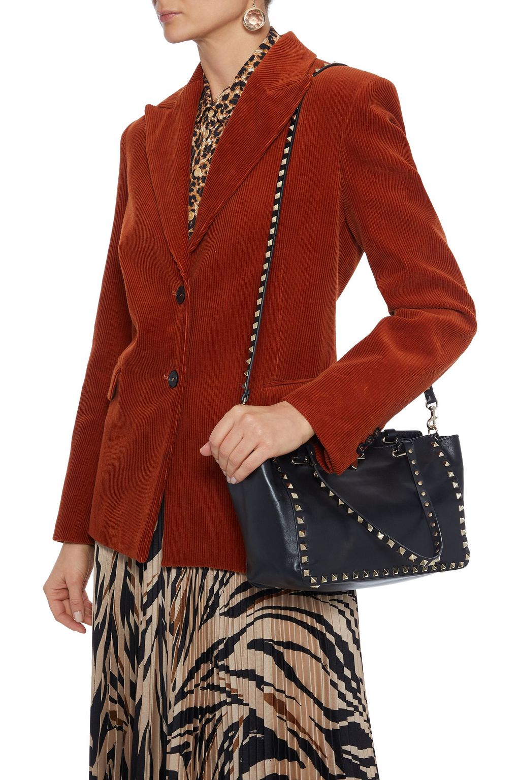 VALENTINO GARAVANI Rockstud leather shoulder bag THE