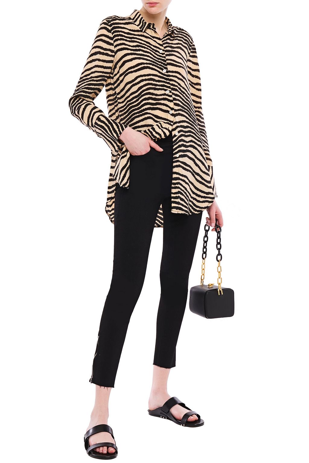 J BRAND ミッドライズ クロップド スキニー ジーンズ