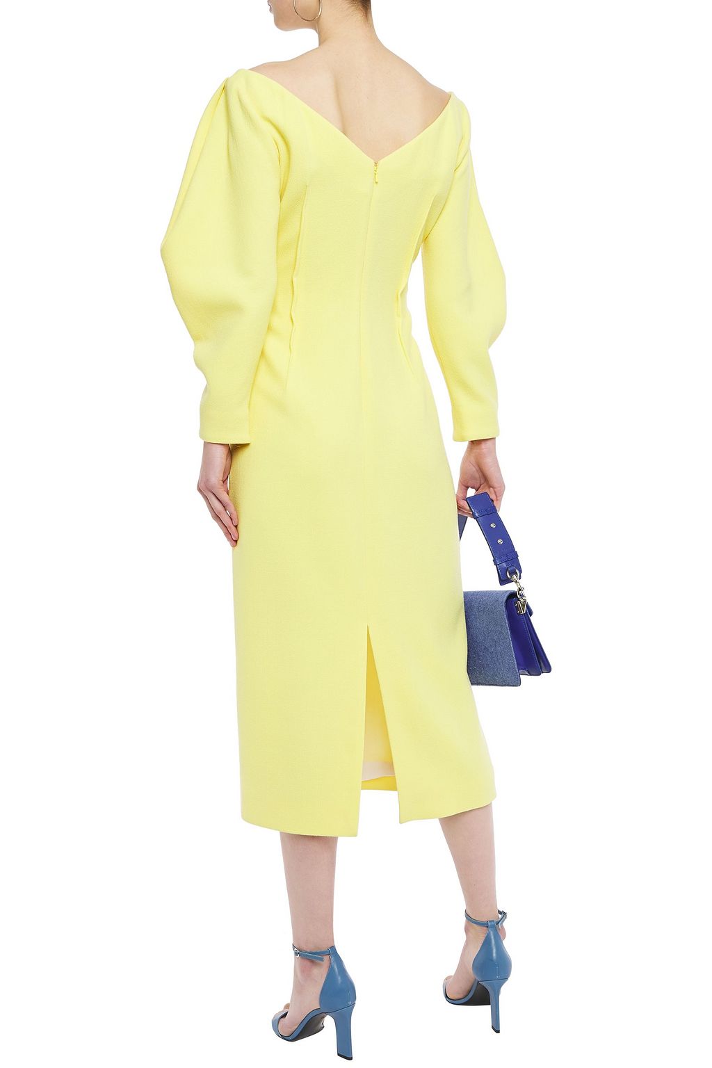 EMILIA WICKSTEAD Crepe-wool midi dress