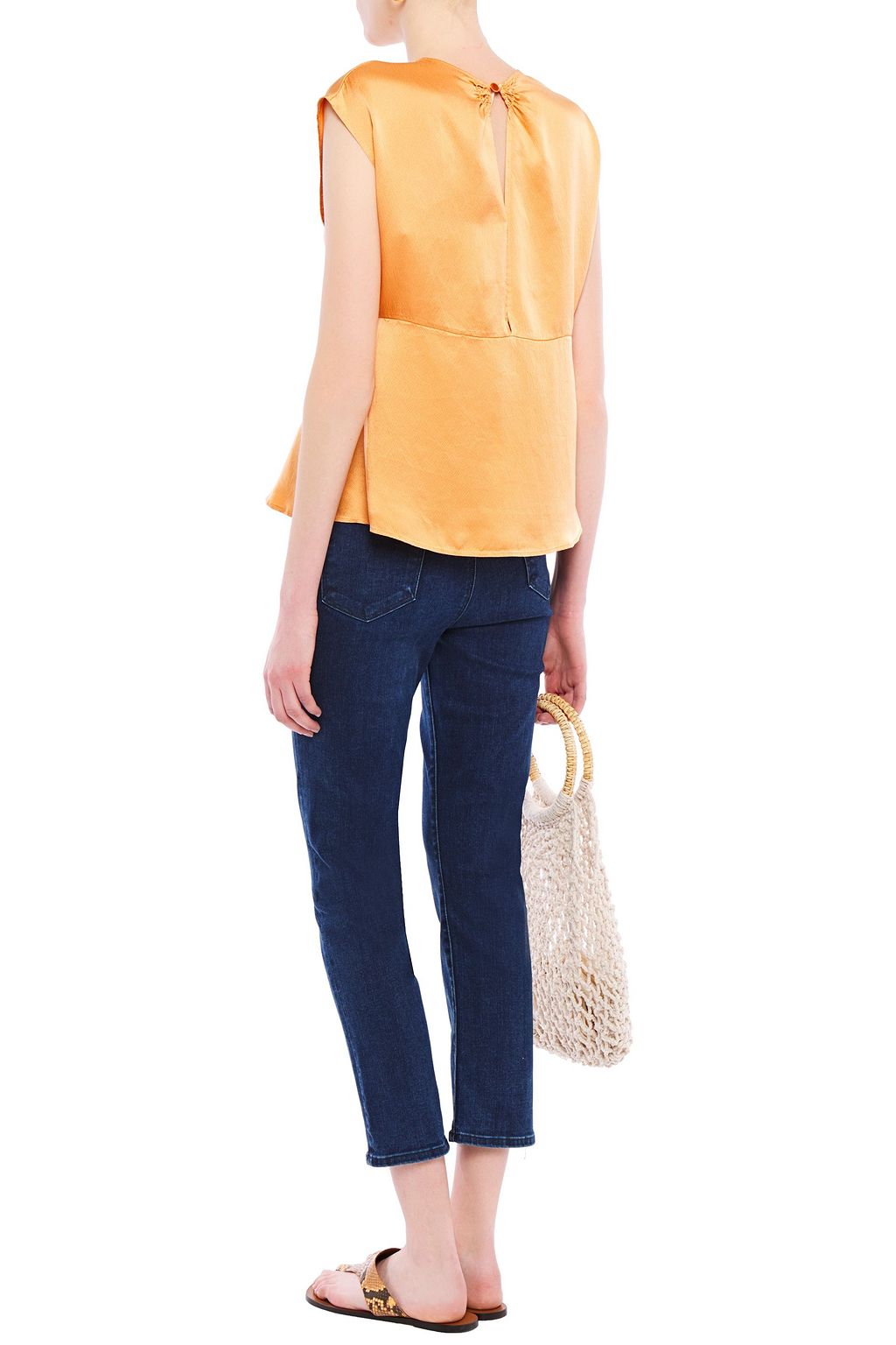 J BRAND Cropped high-rise slim-leg jeans