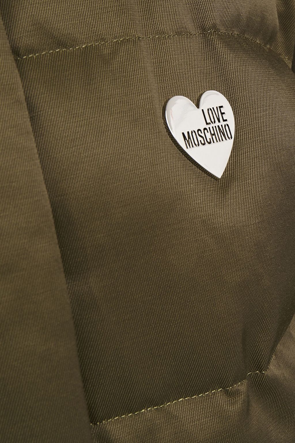 LOVE MOSCHINO Appliquéd quilted shell jacket