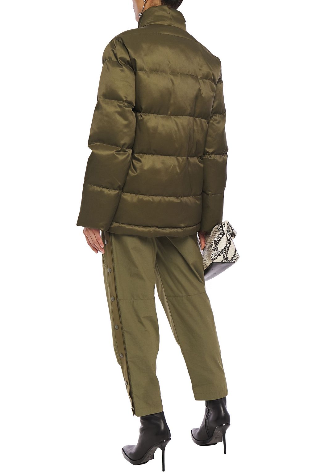 LOVE MOSCHINO Appliquéd quilted shell jacket