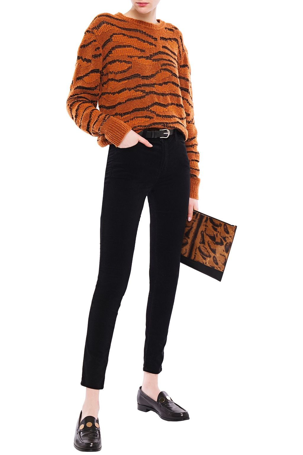 J BRAND Maria cotton-blend velvet skinny pants