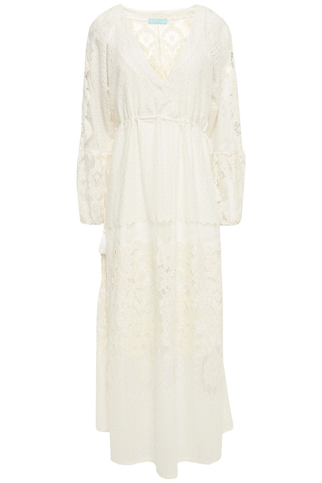 lace cream maxi dress
