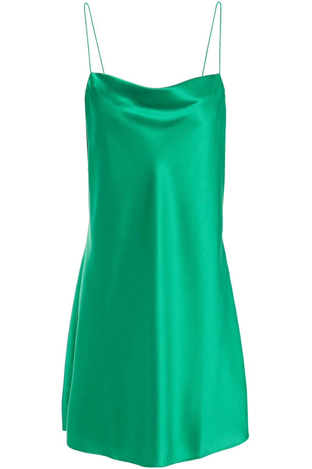 green mini slip dress