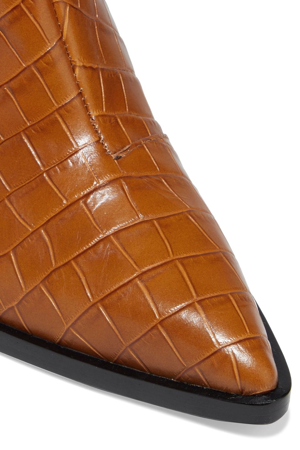 ALICE + OLIVIA Westra croc-effect leather ankle boots