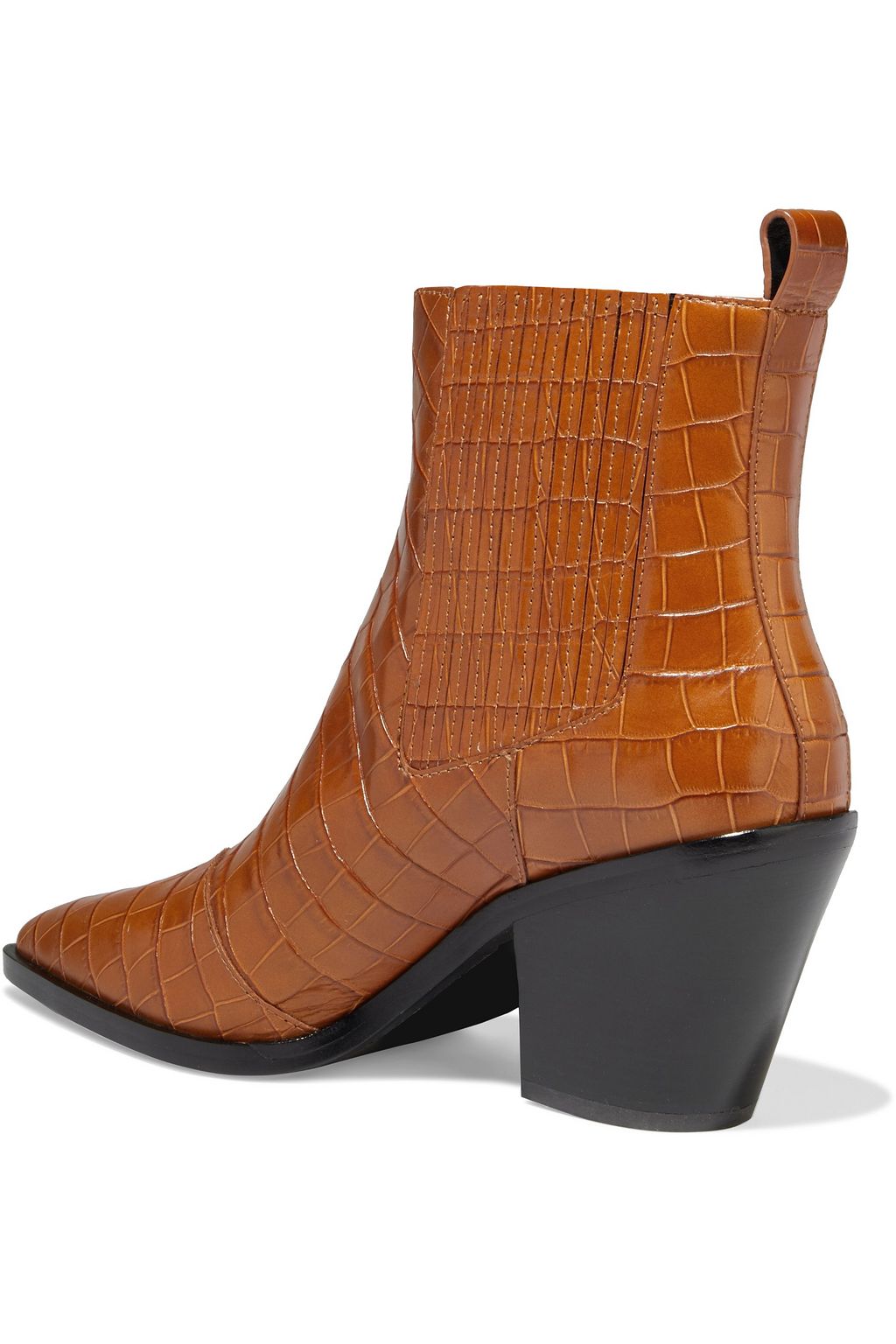 ALICE + OLIVIA Westra croc-effect leather ankle boots