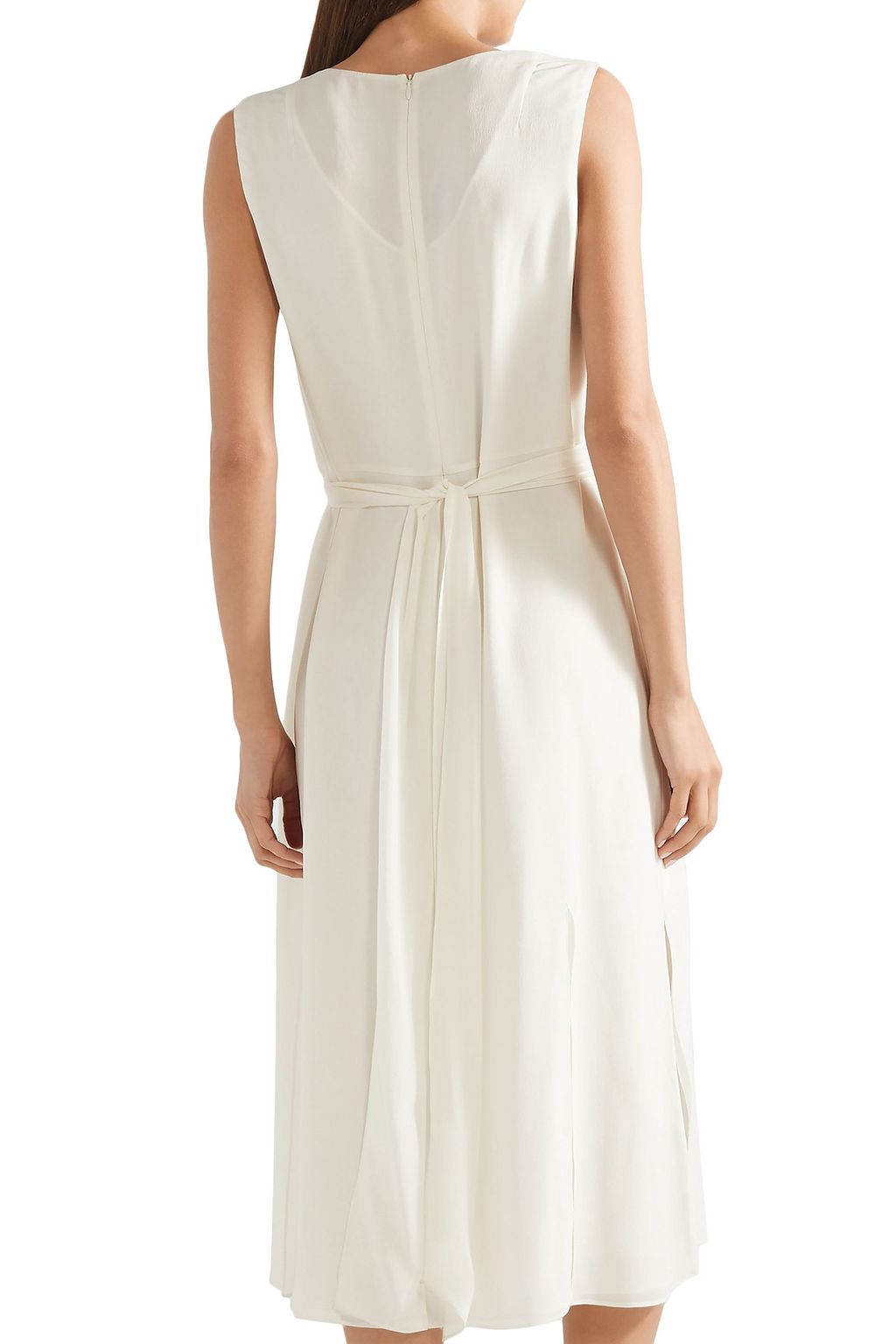 AKRIS Silk-georgette midi dress