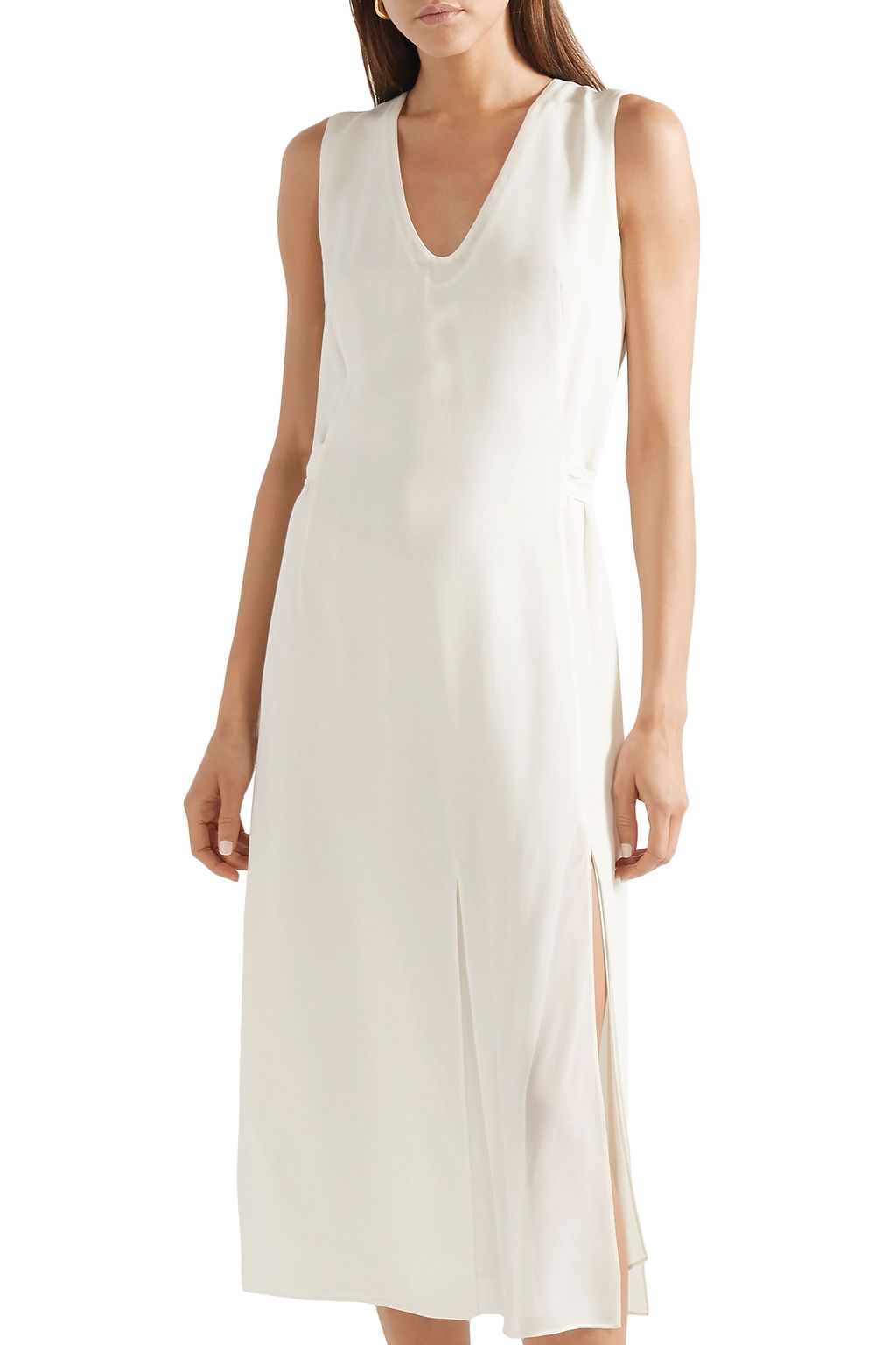 AKRIS Silk-georgette midi dress