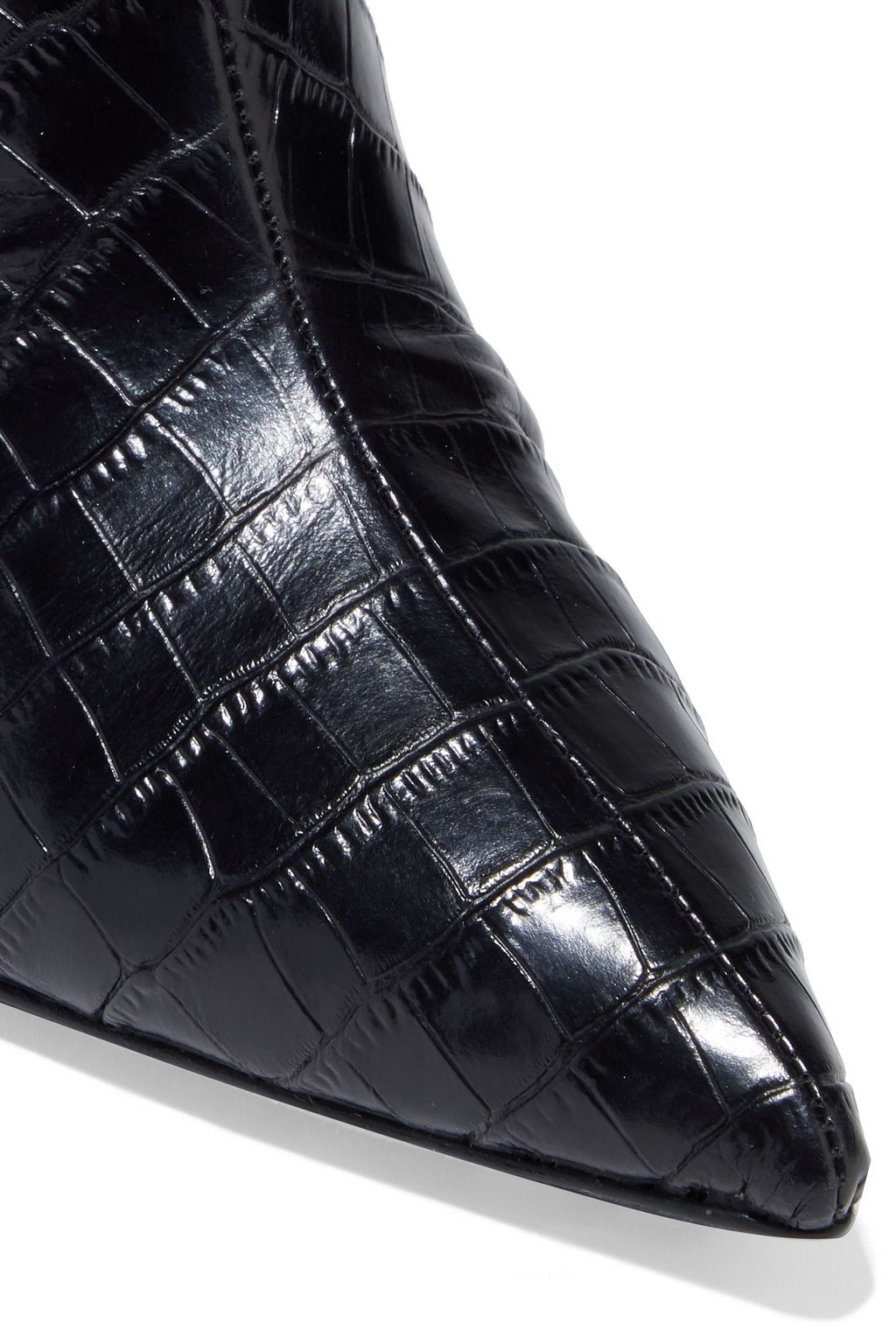 ALICE + OLIVIA Frema croc-effect leather ankle boots