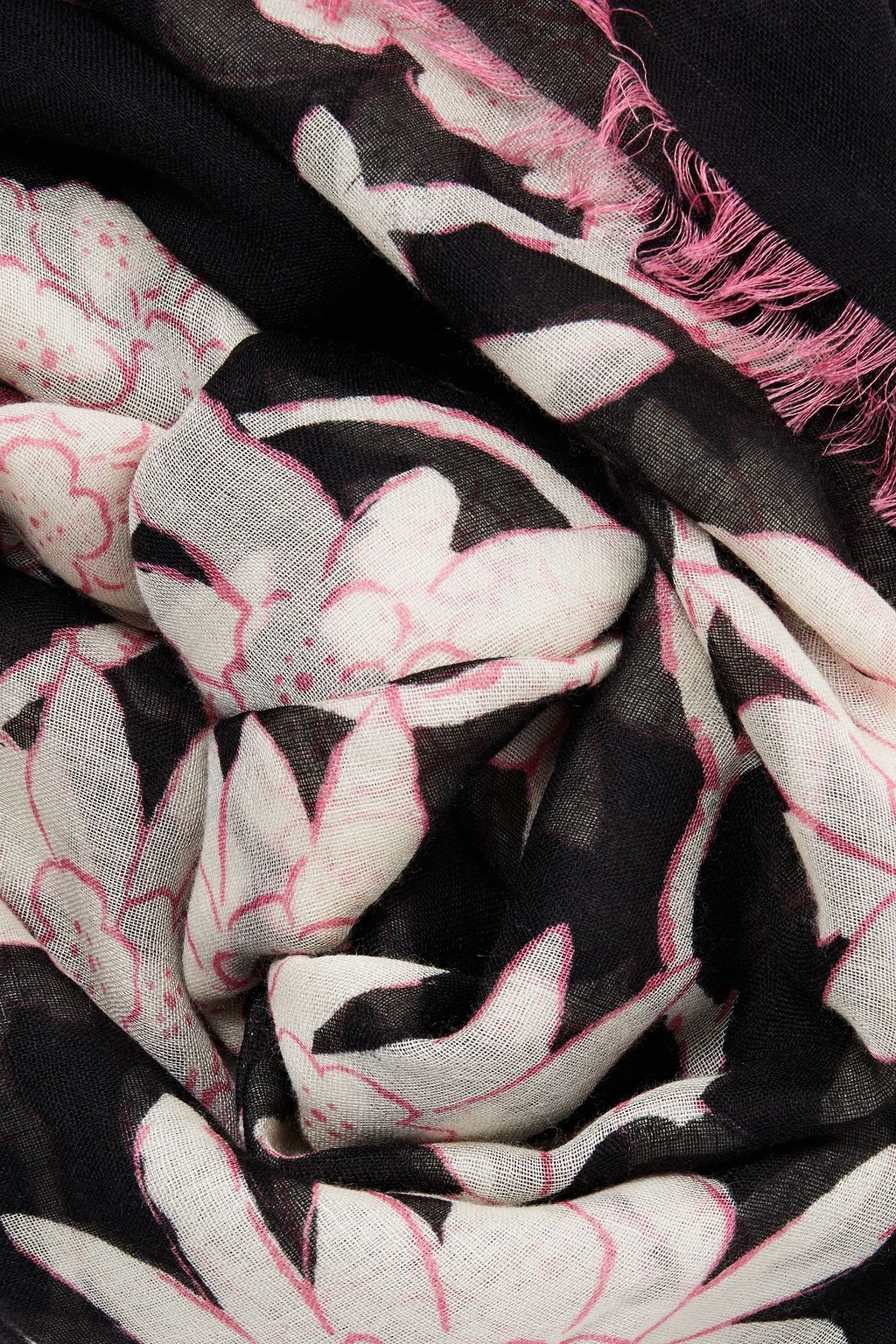 VALENTINO GARAVANI Floral-print cashmere and silk-blend gauze