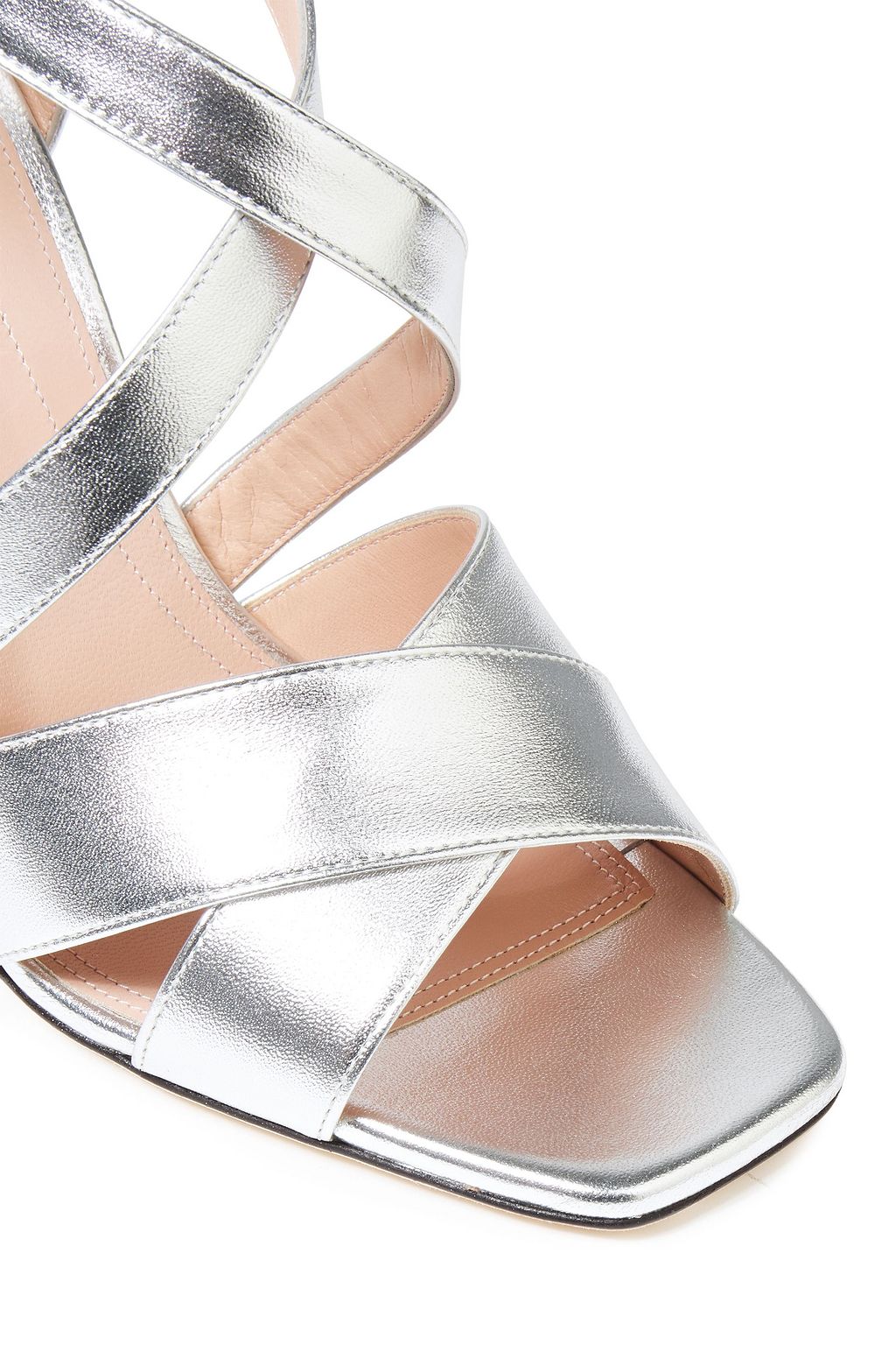 ALBERTA FERRETTI Metallic leather sandals