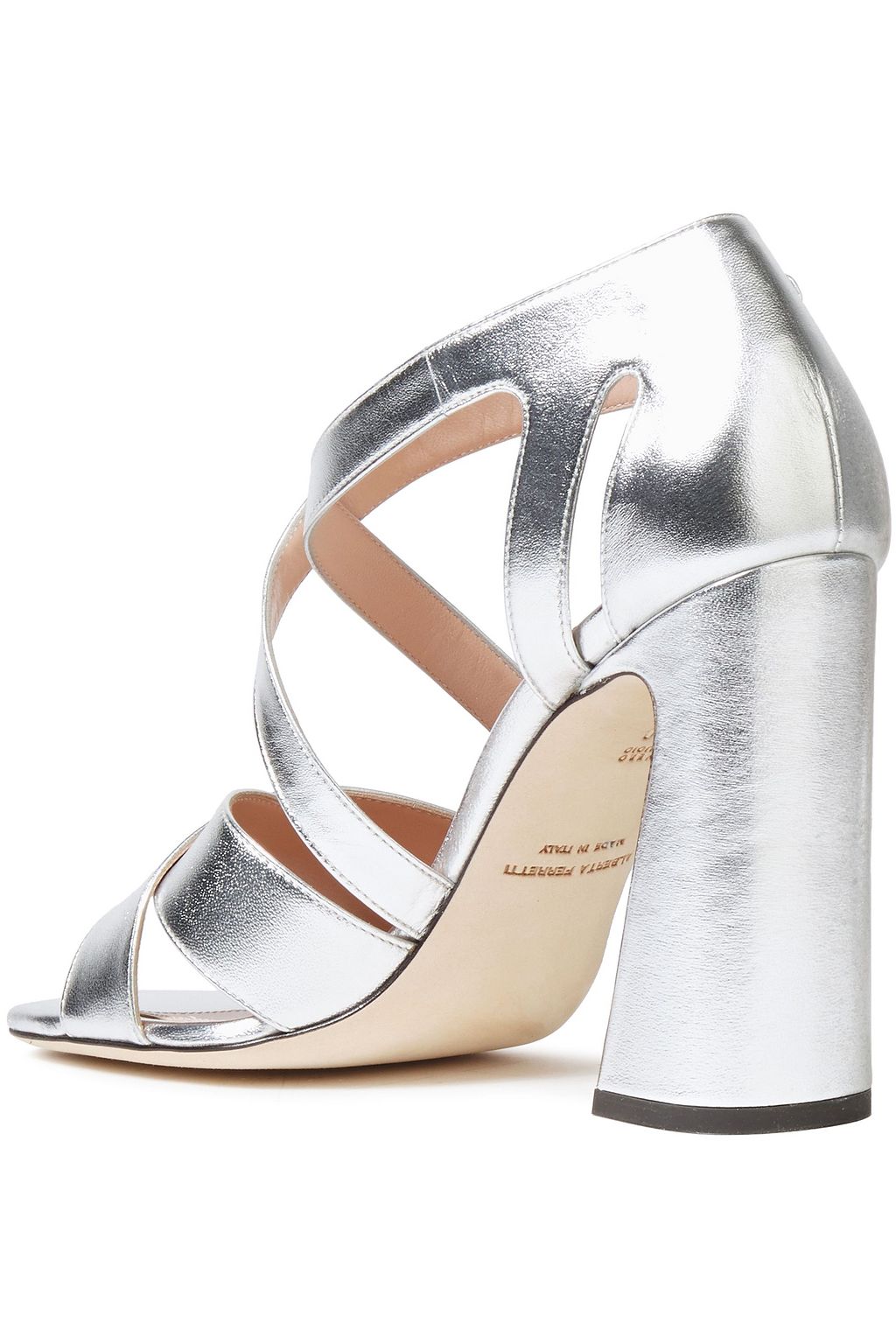 ALBERTA FERRETTI Metallic leather sandals