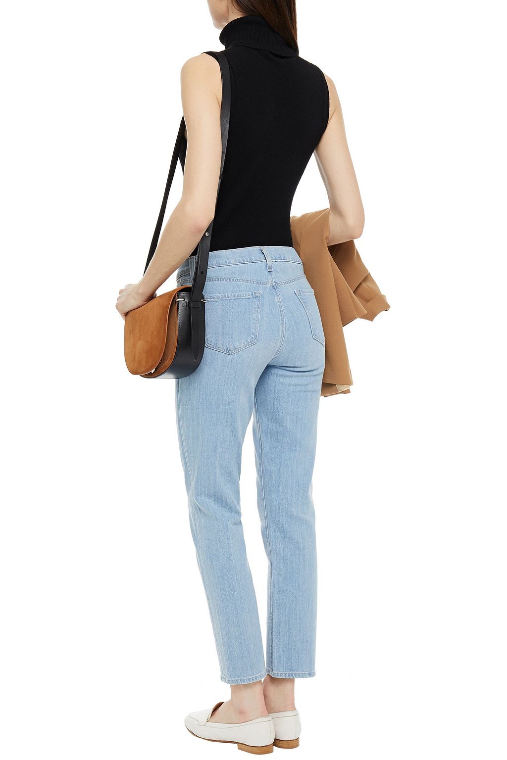 J BRAND クロップド ミッドライズ ストレートレッグ ジーンズ
