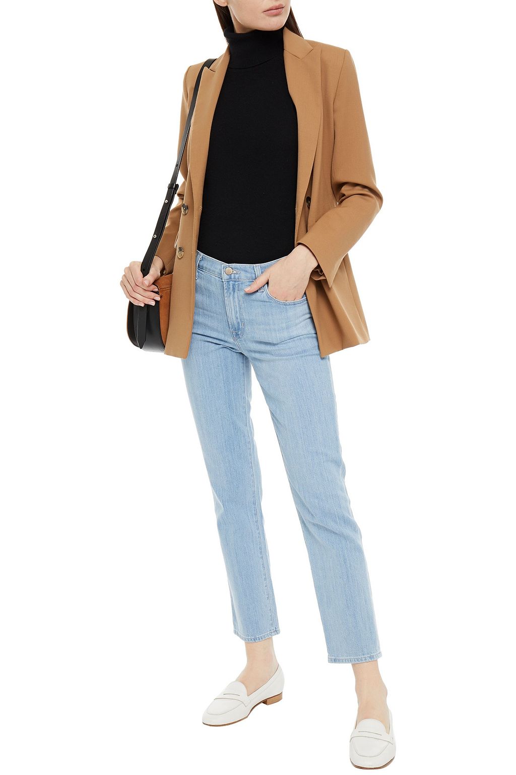 J BRAND クロップド ミッドライズ ストレートレッグ ジーンズ