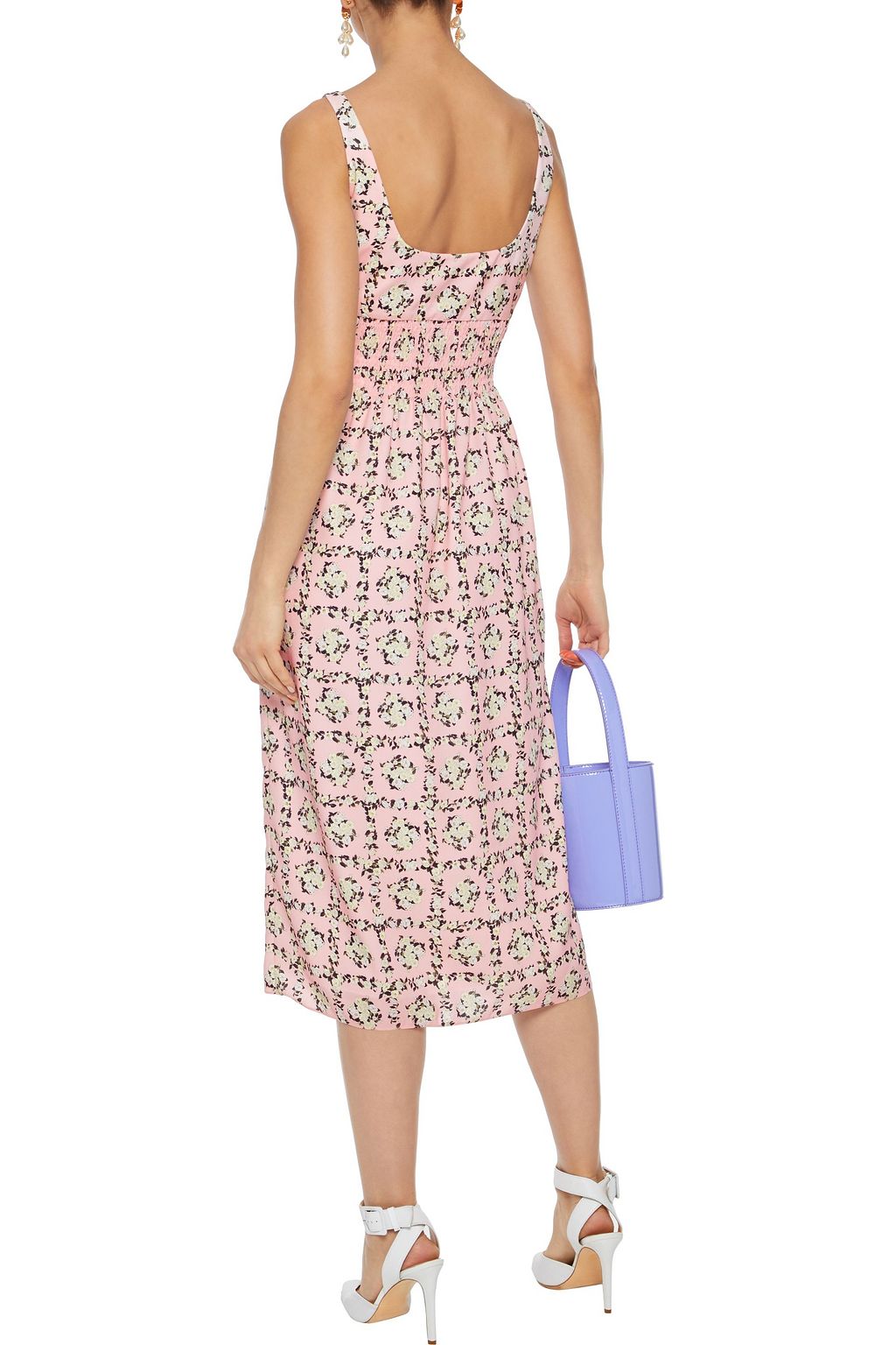 EMILIA WICKSTEAD Giovanna shirred floralprint crepe midi dress THE