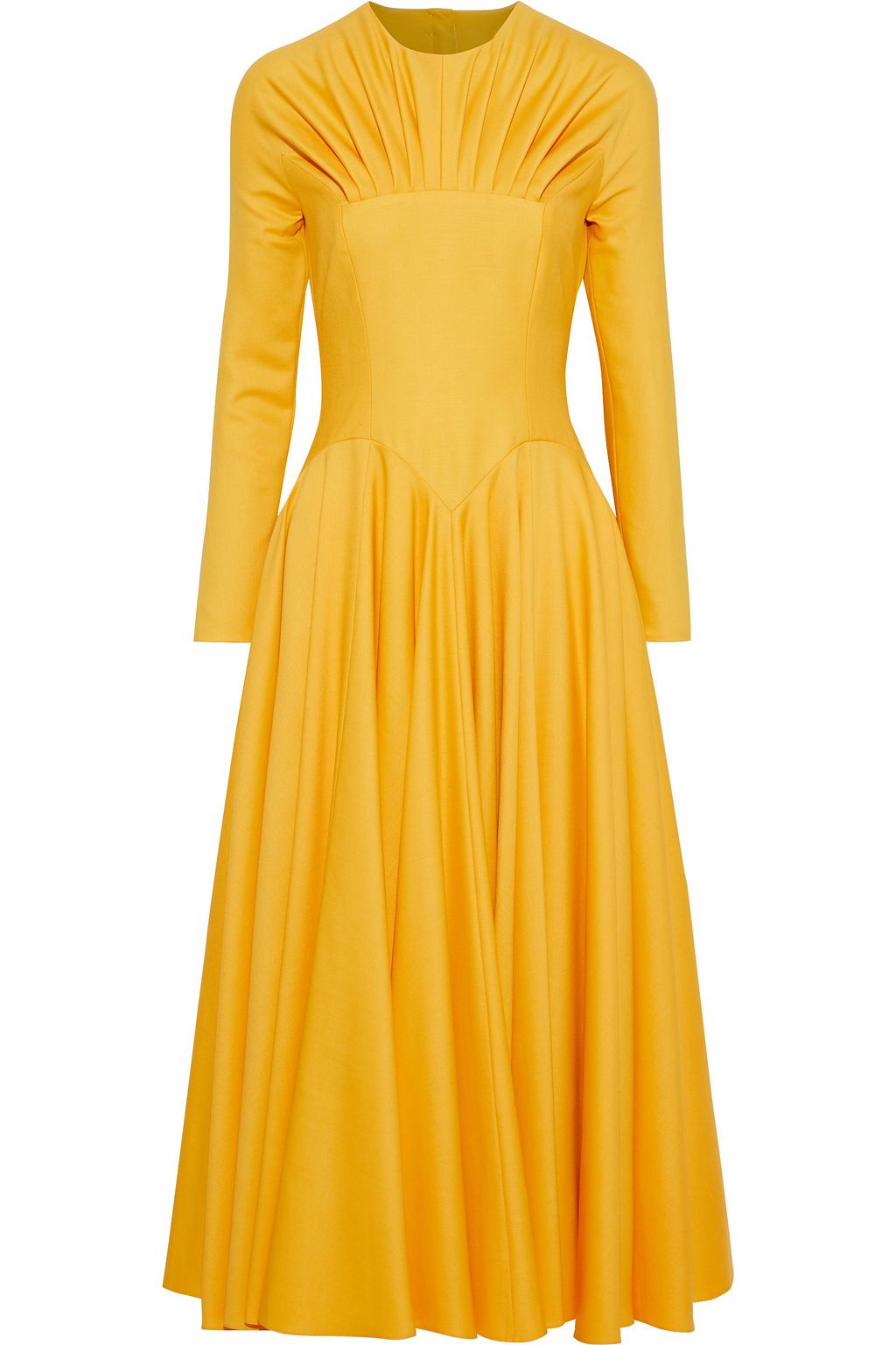 yellow wool dress