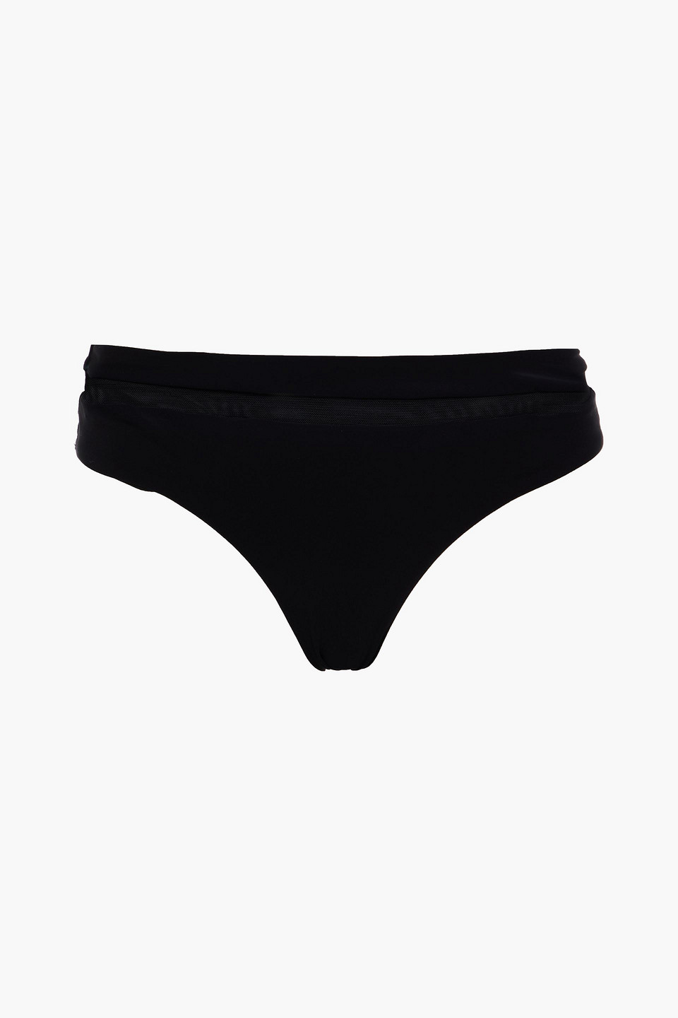 Jets Australia By Jessika Allen Woman Mesh-trimmed Low-rise Bikini Briefs Black Size 8