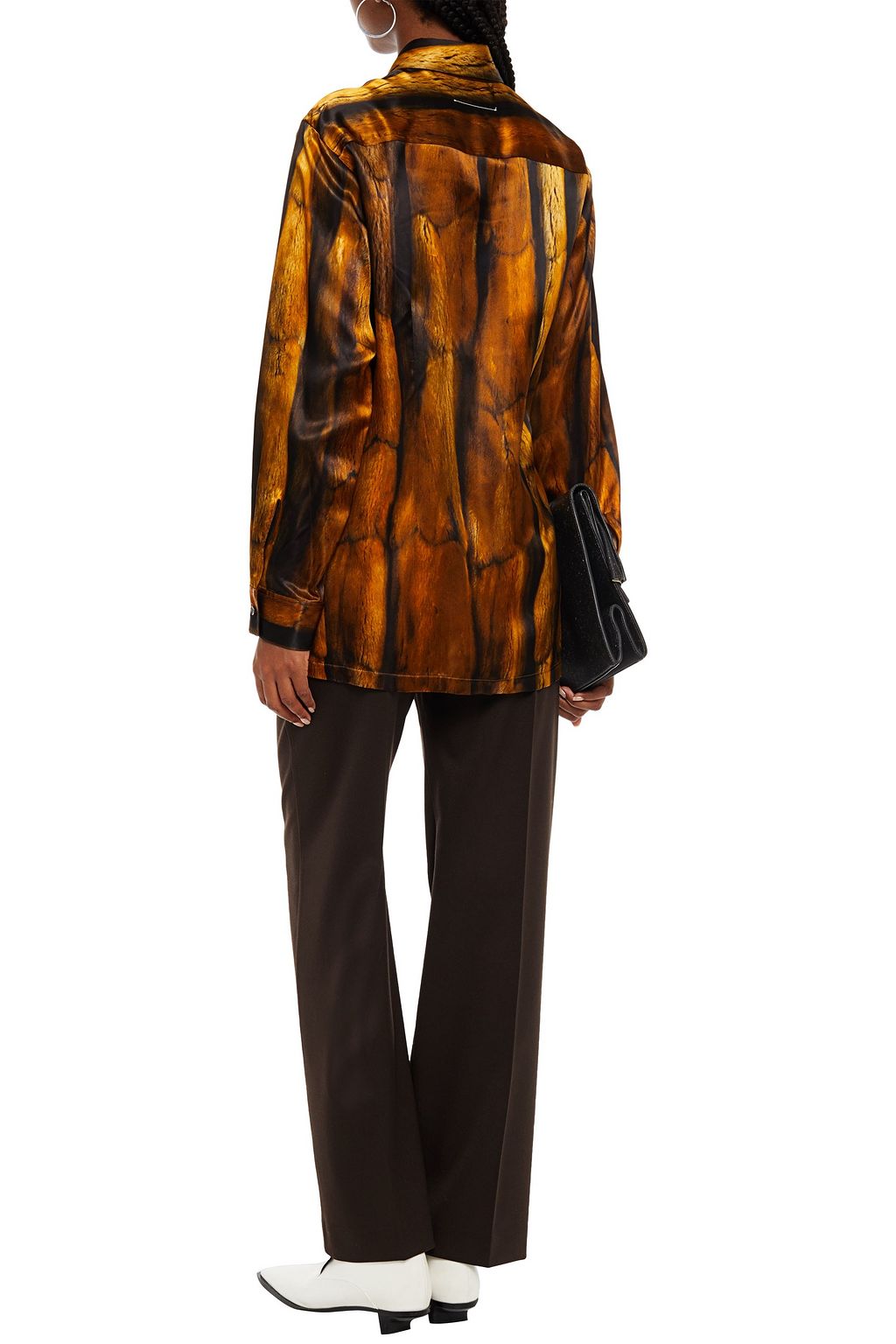 MM6 MAISON MARGIELA Printed satin-twill shirt