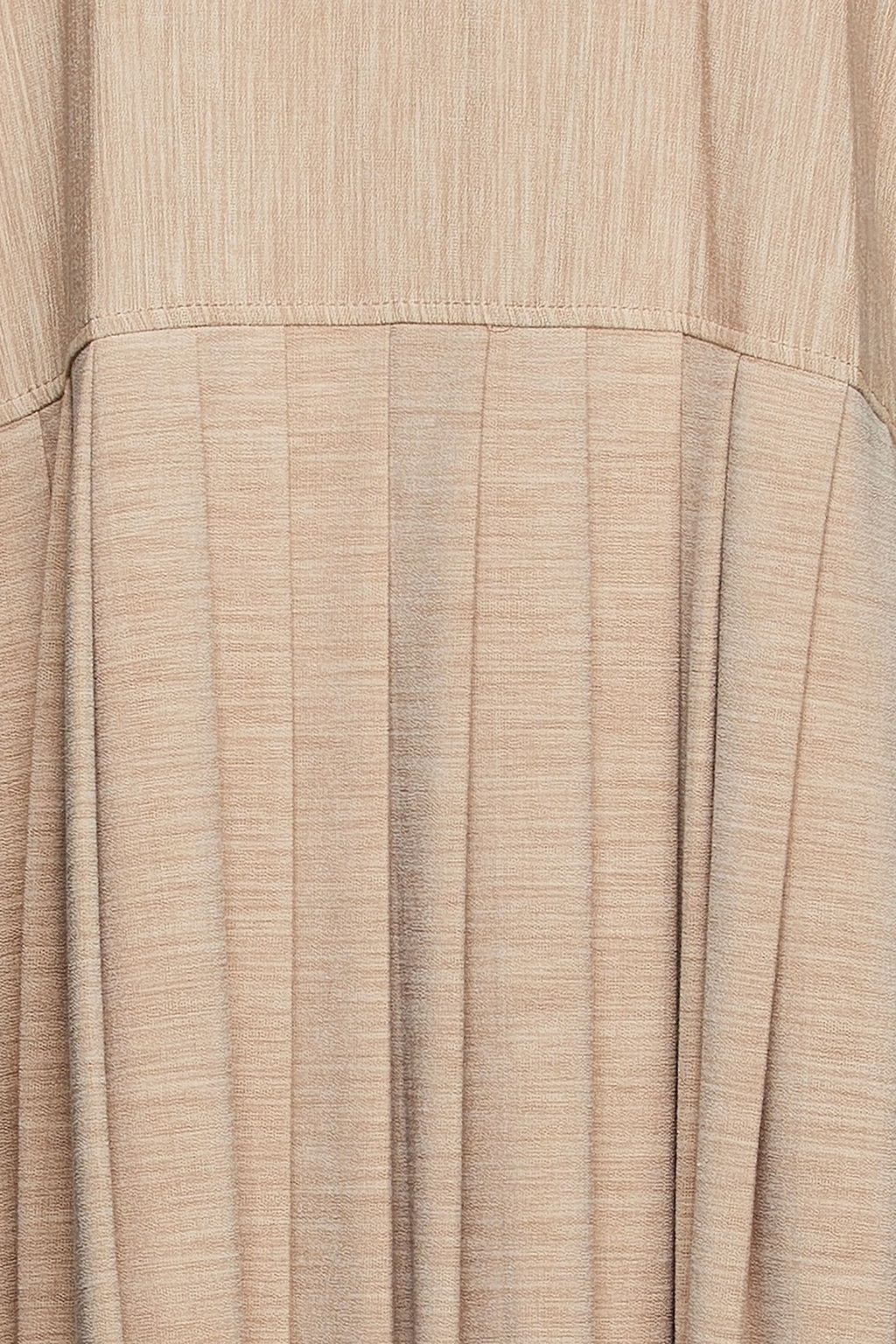 GANNI Pleated woven midi dress