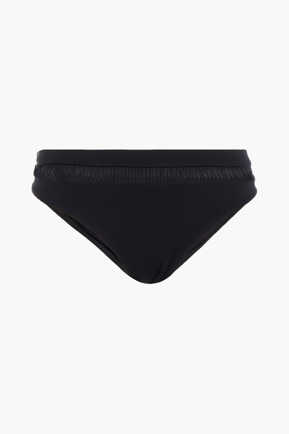 Jets Australia By Jessika Allen Woman Jacquard-trimmed Mid-rise Bikini Briefs Black Size 14